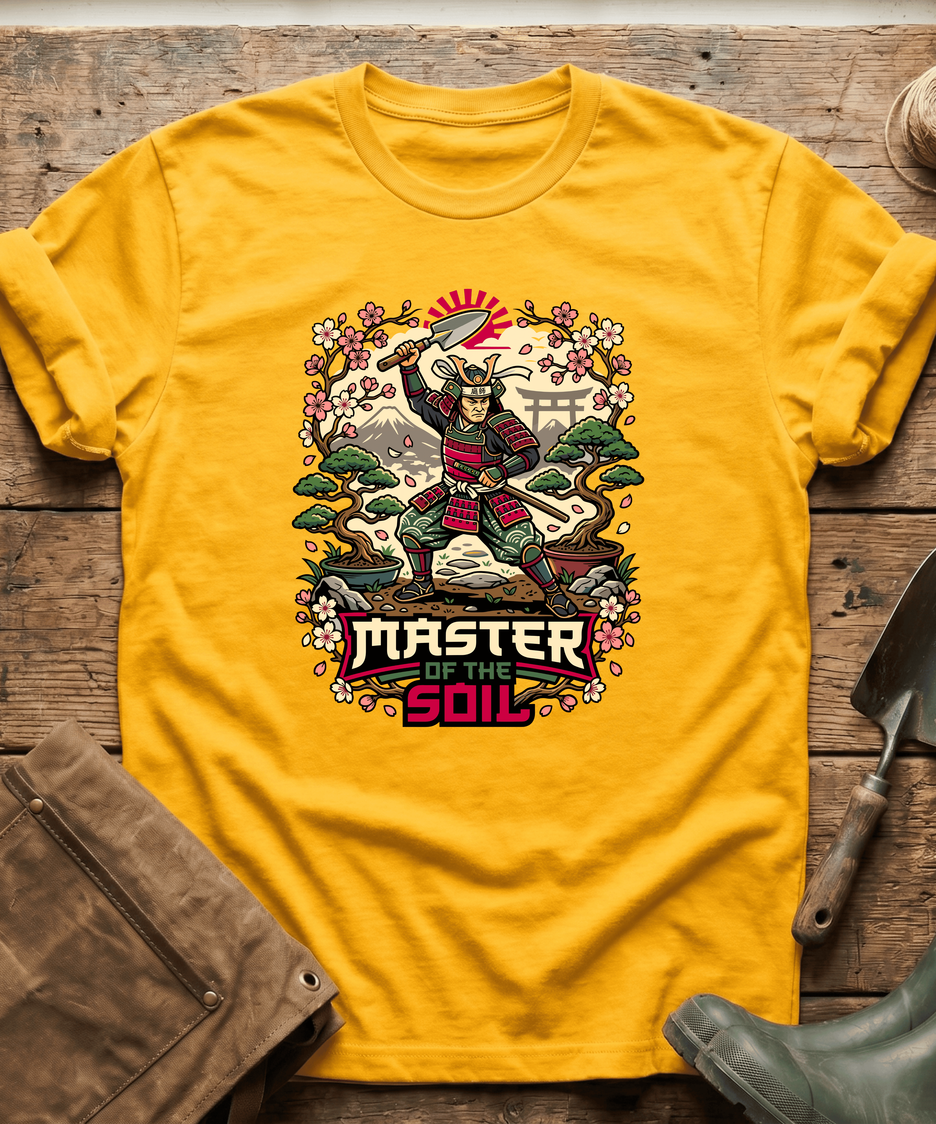 Master Of The Soil Samurai Gardening T-Shirt