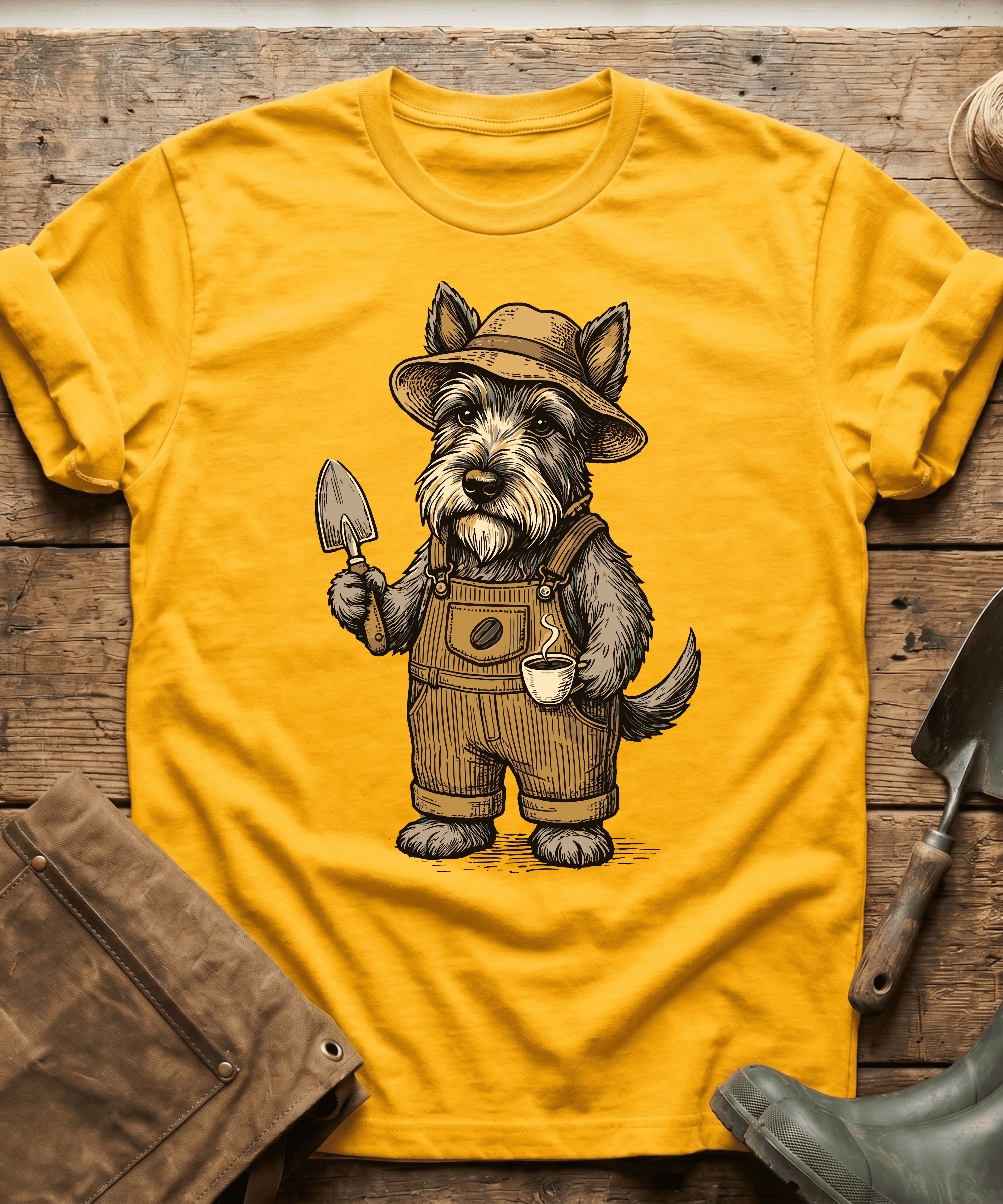 Vintage Gardening Dog Character T-Shirt
