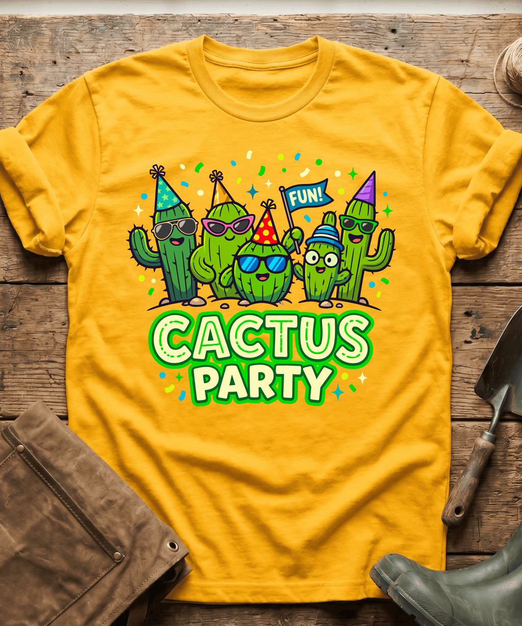 Funny Cactus Party Gardening T-Shirt