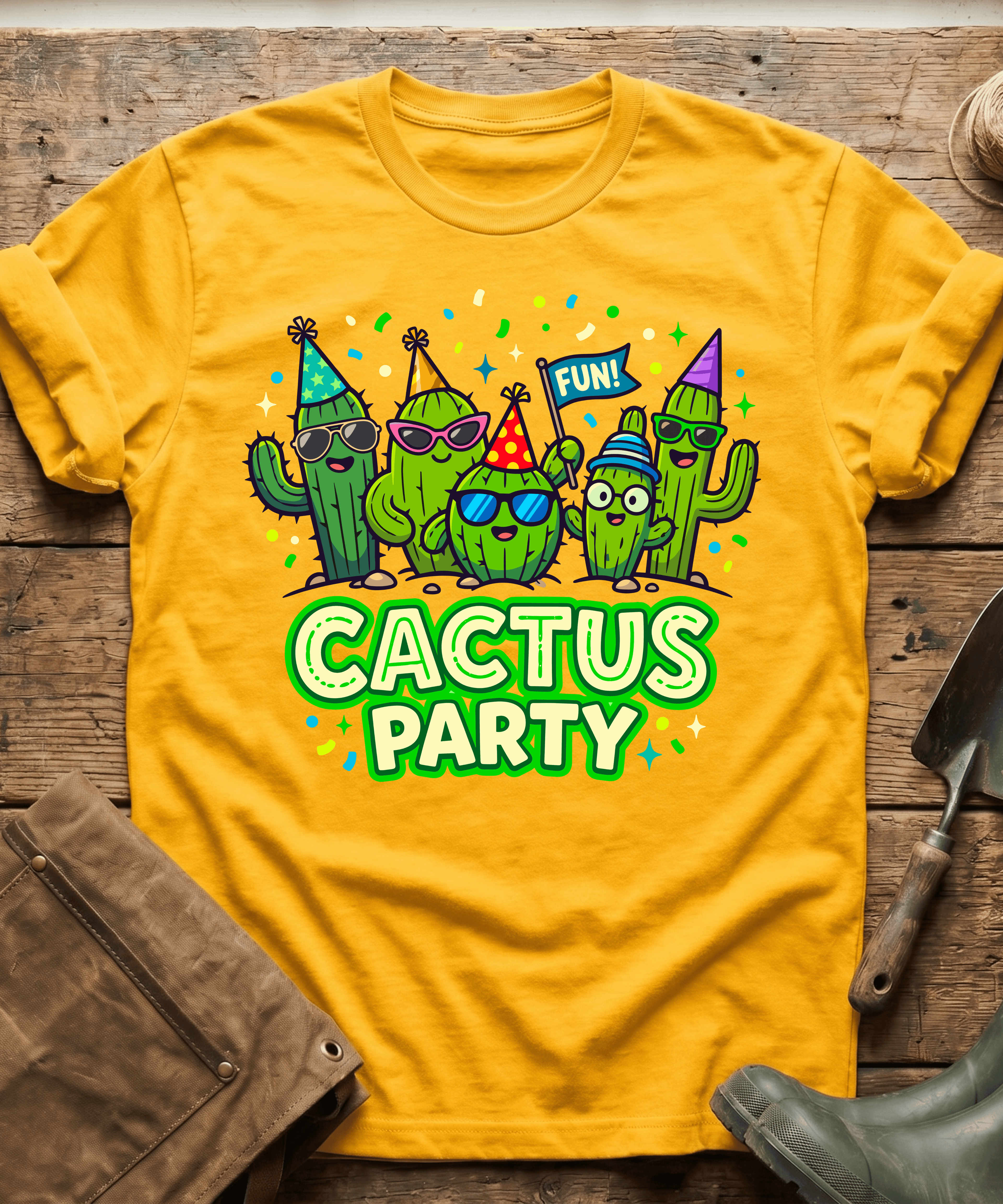 Funny Cactus Party Gardening T-Shirt
