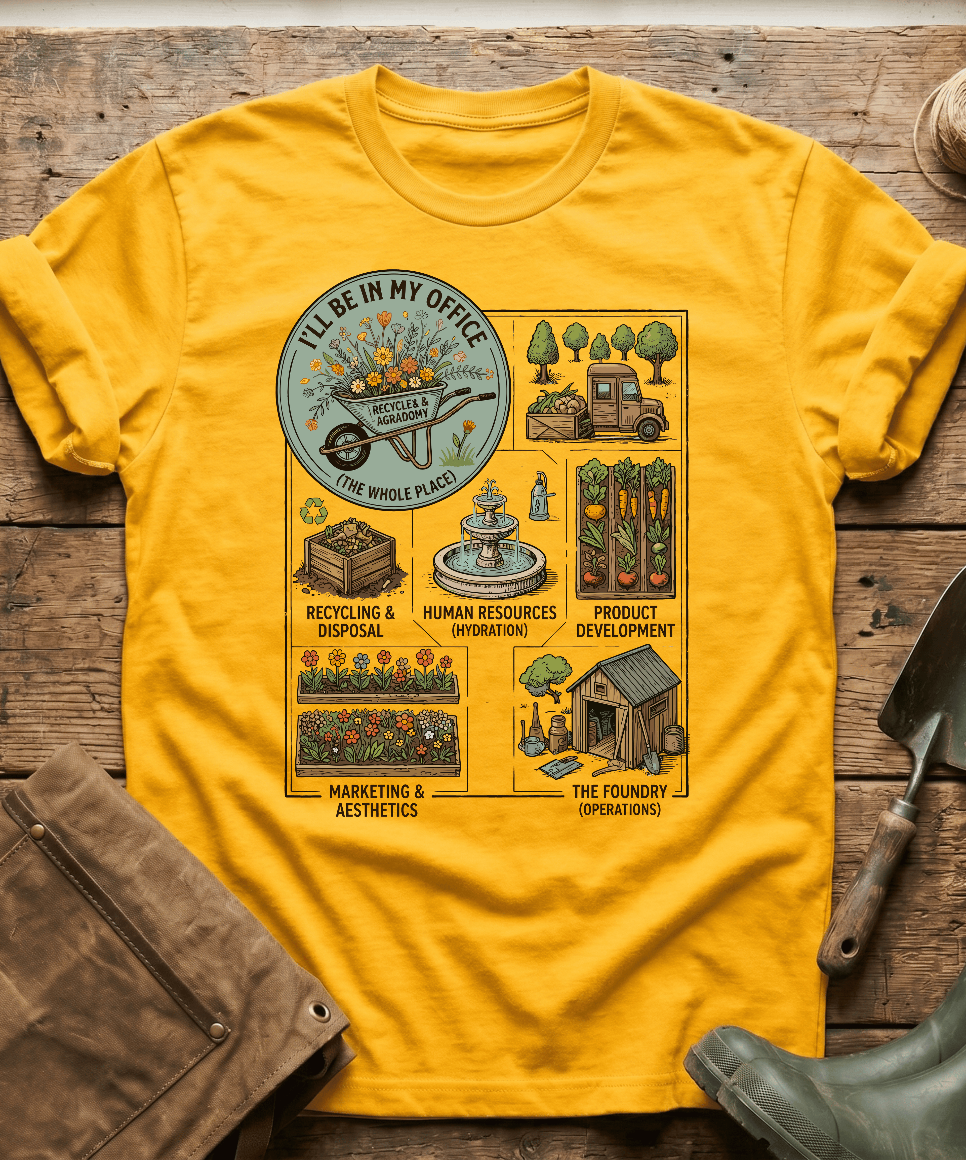I'll Be In My Office Garden Infographic T-Shirt