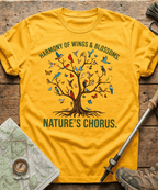 Harmony Of Wings And Blossoms Nature's Chorus T-shirt