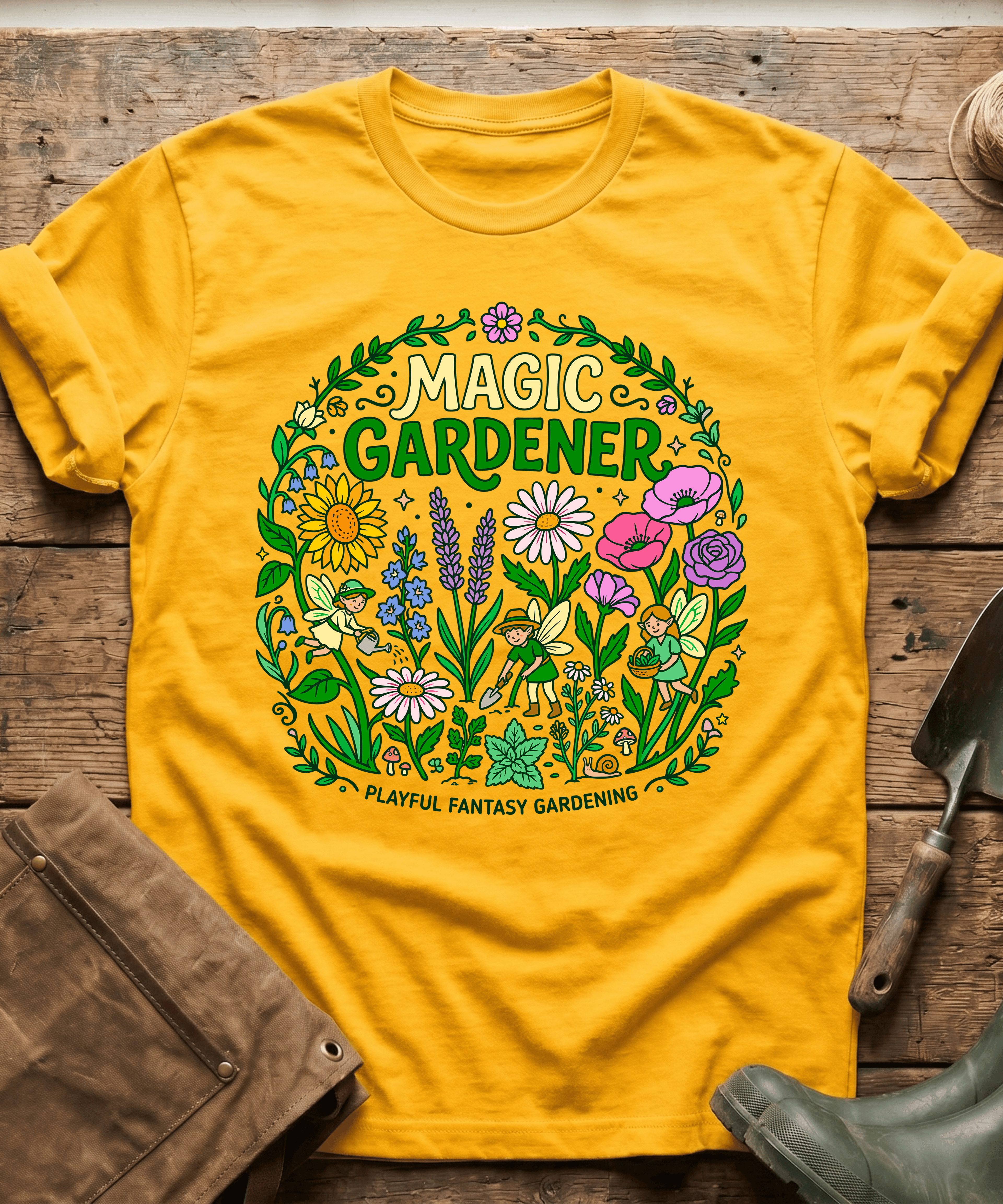 Magic Gardener Playful Fantasy Gardening T-Shirt