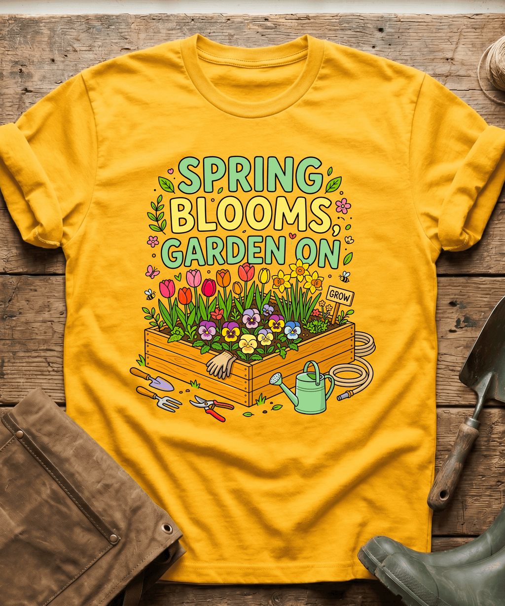 Spring Blooms Garden On T-Shirt