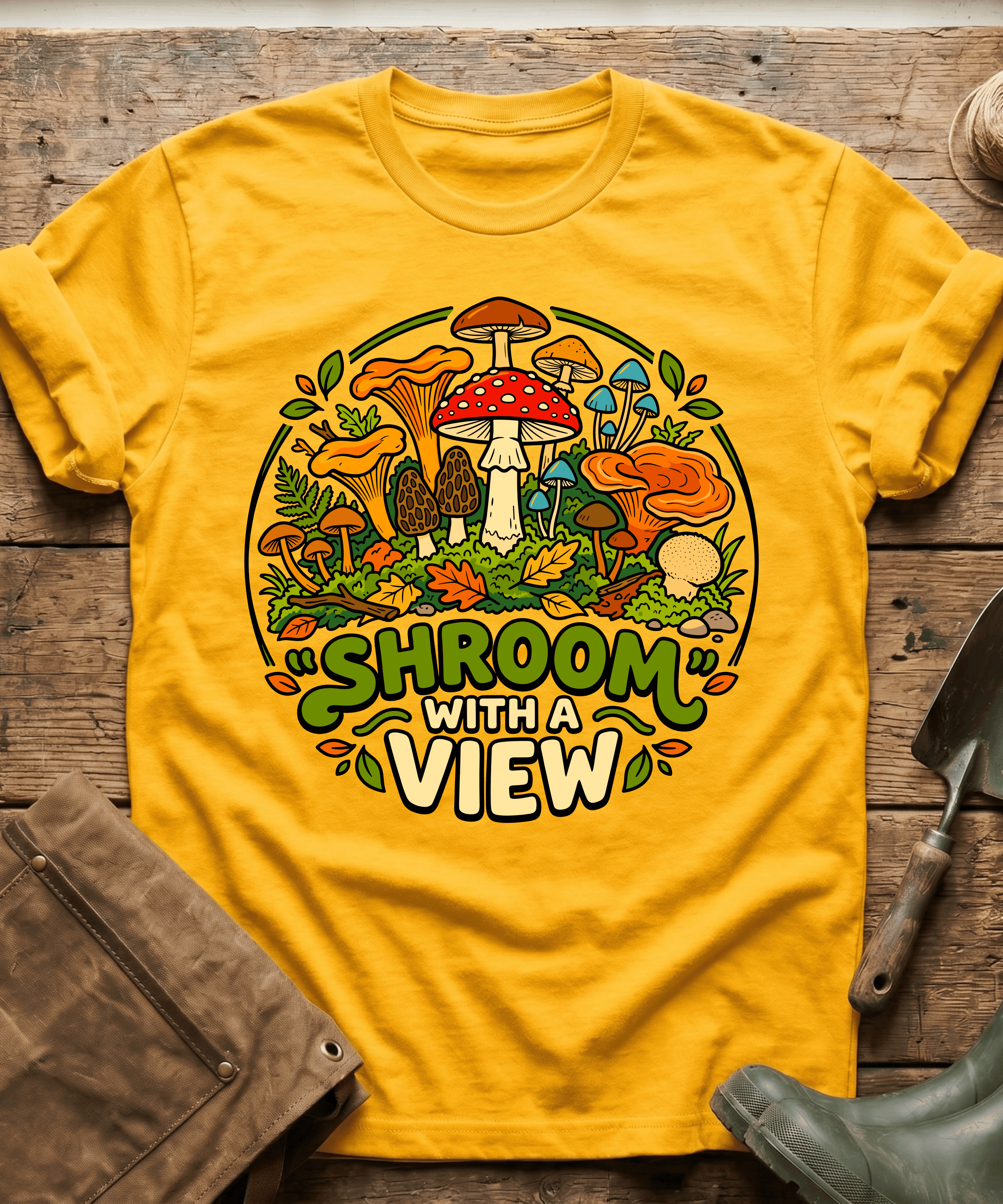 Shroom With A View Wild Mushrooms T-Shirt