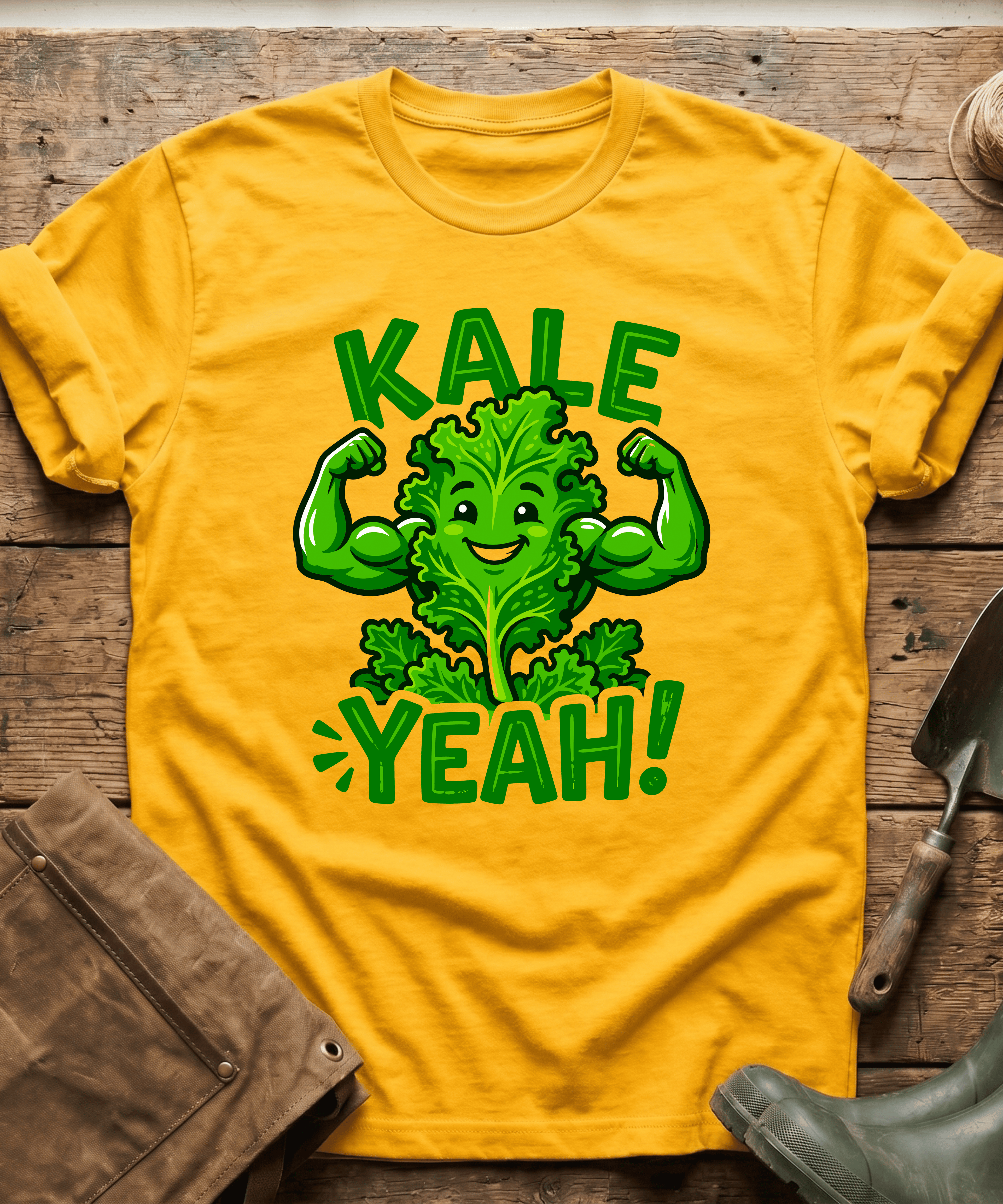 Funny Kale Yeah Healthy Gardening T-Shirt