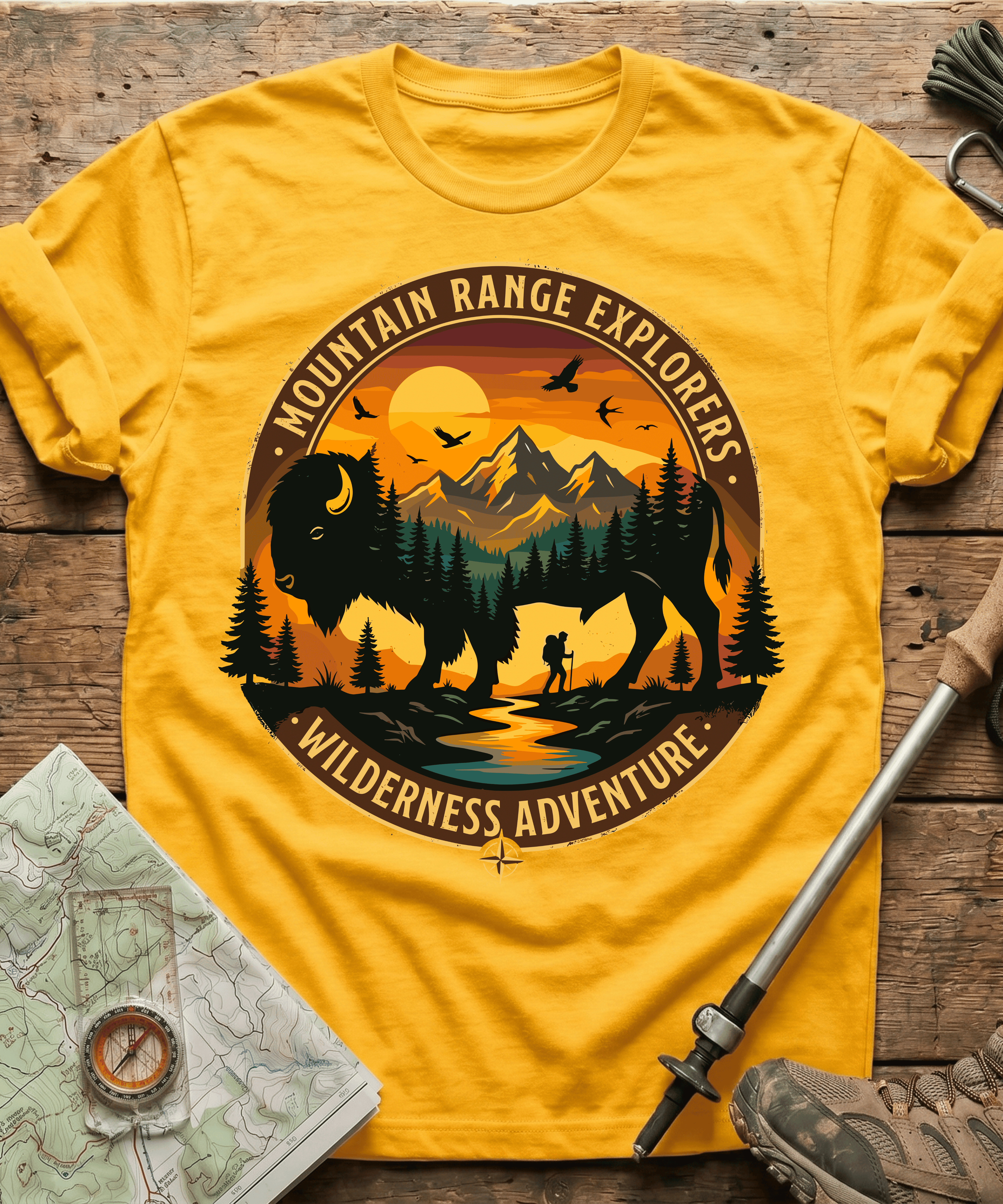 Mountain Range Explorers Wilderness Adventure T-shirt