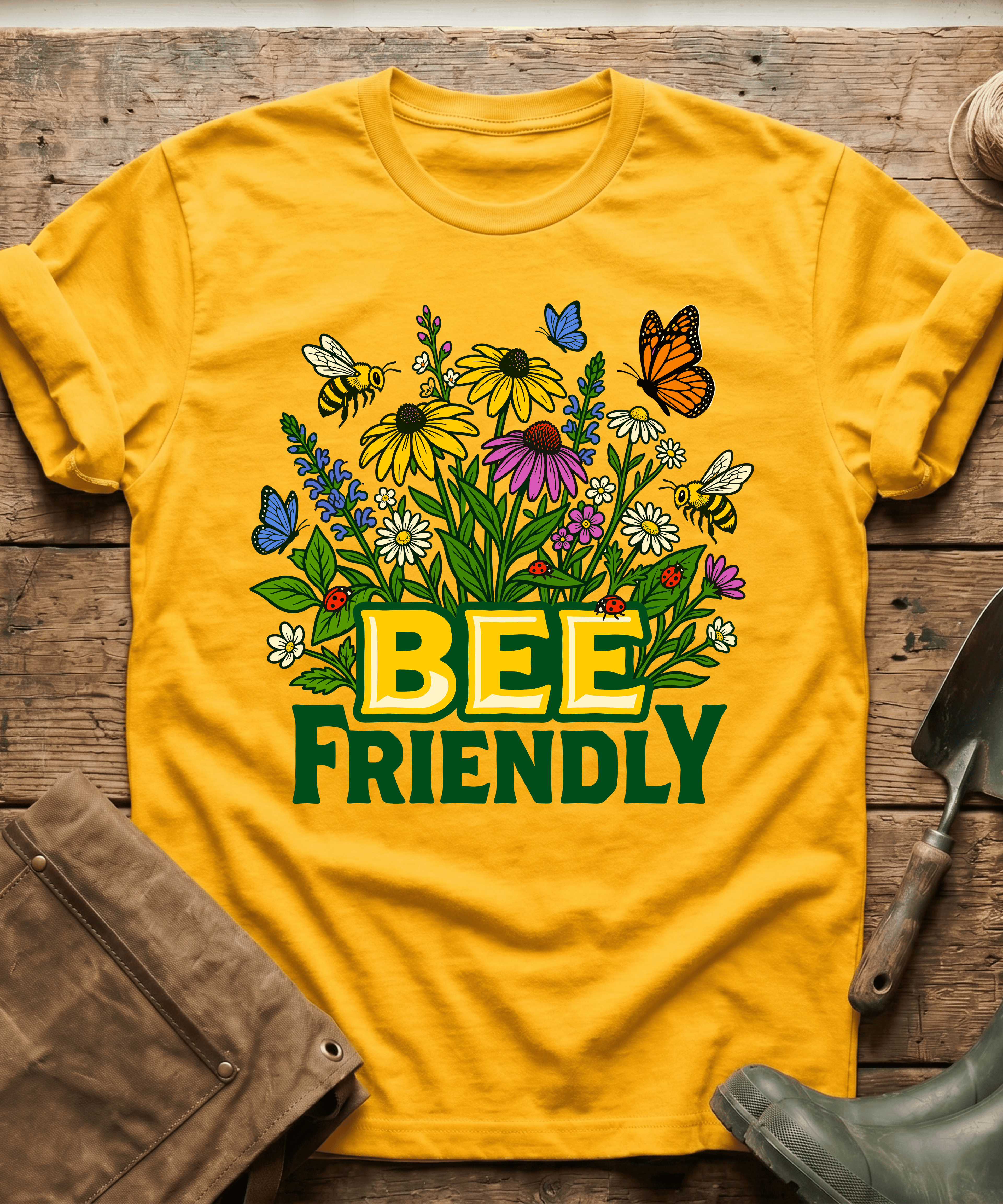 Bee Friendly Wildflowers Gardening T-Shirt