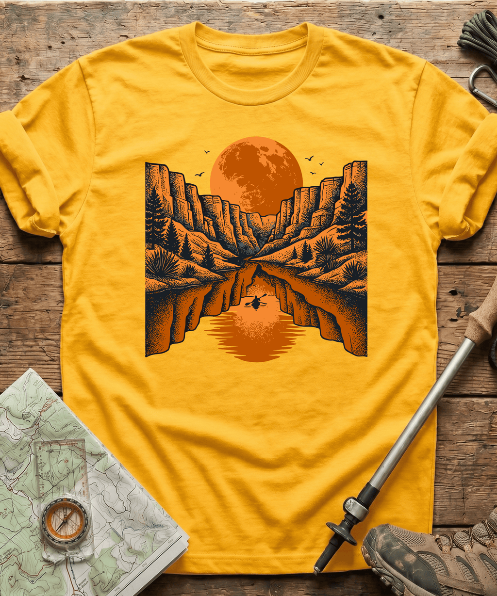 Canyon Kayak Orange Moon T-Shirt