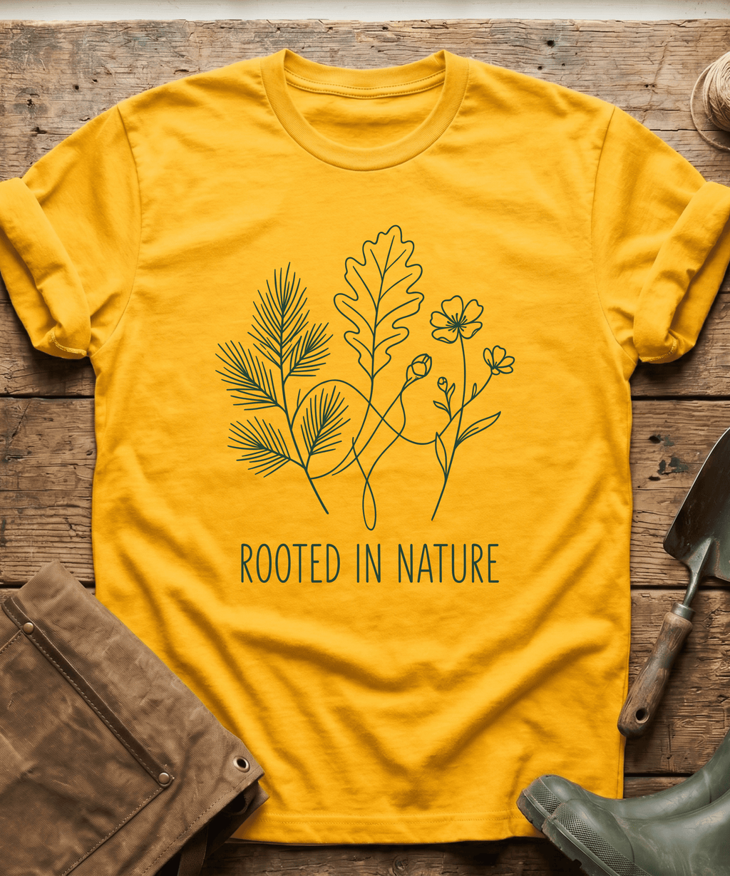 Minimalist Rooted In Nature Wildflowers T-Shirt
