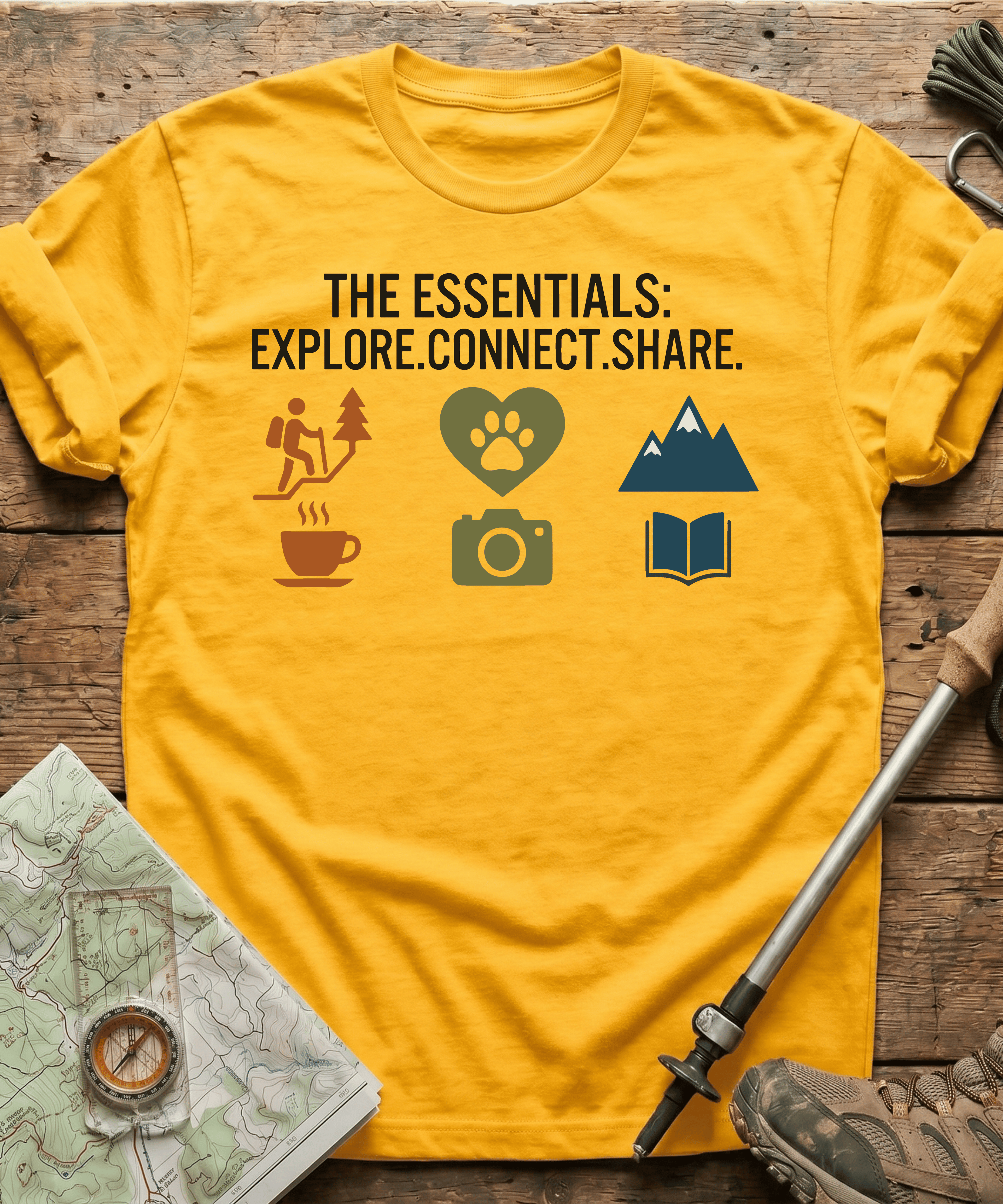 The Essentials: Explore Connect Share T-shirt