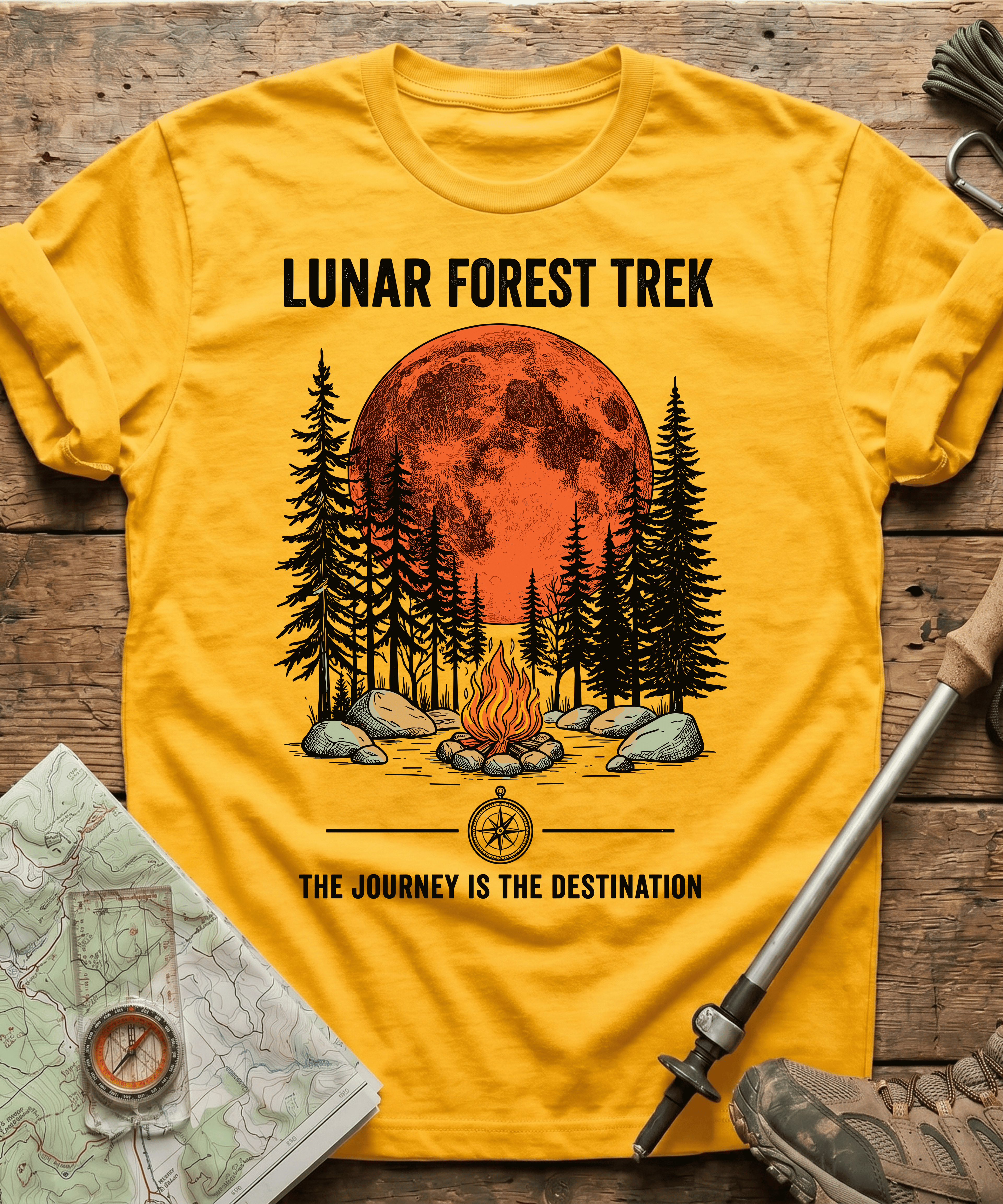 Lunar Forest Trek The Journey Is The Destination T-shirt