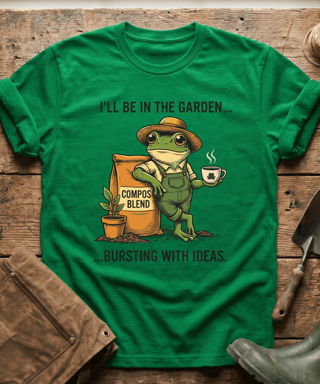 Bursting With Ideas Frog Gardener T-Shirt