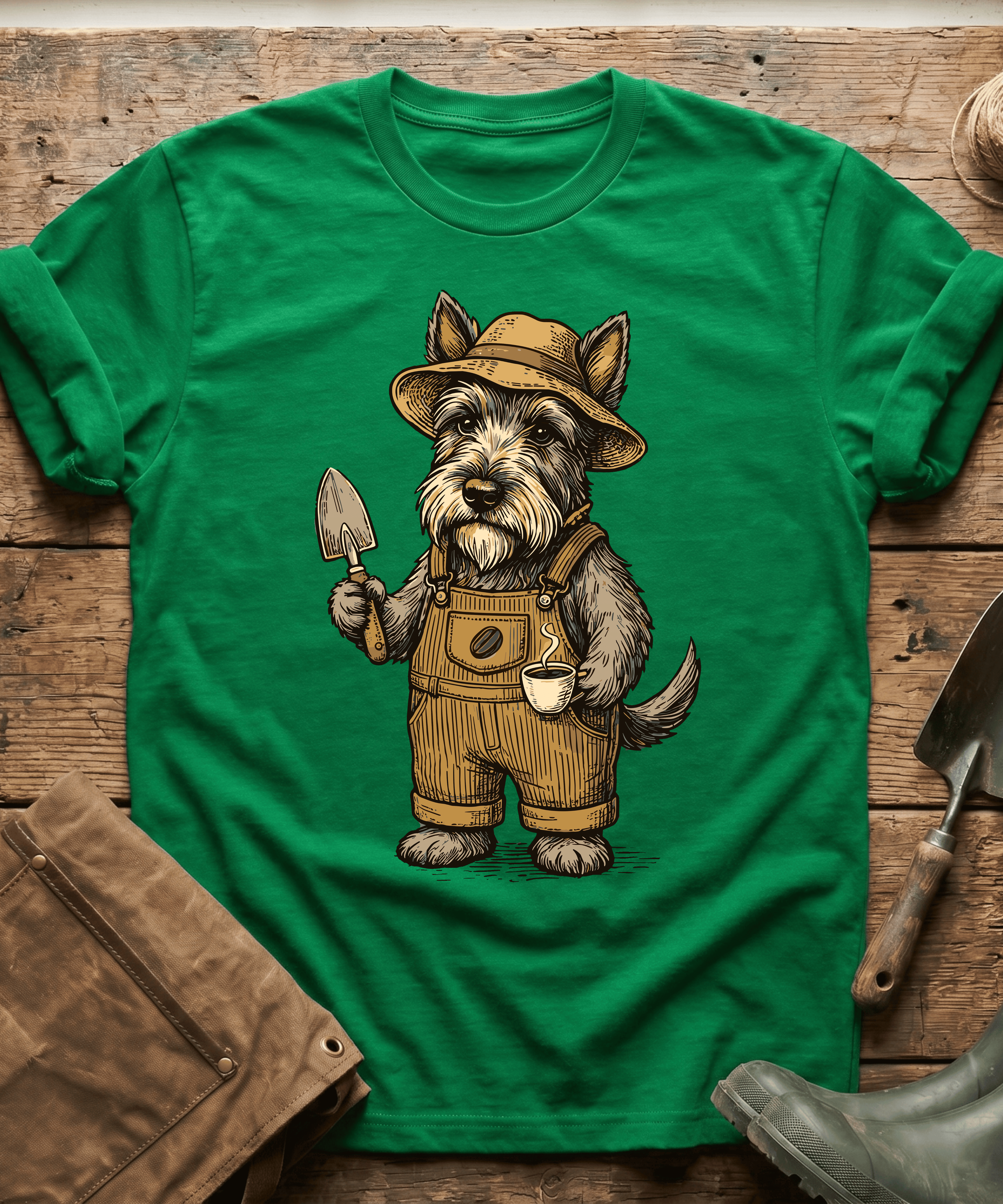 Vintage Gardening Dog Character T-Shirt