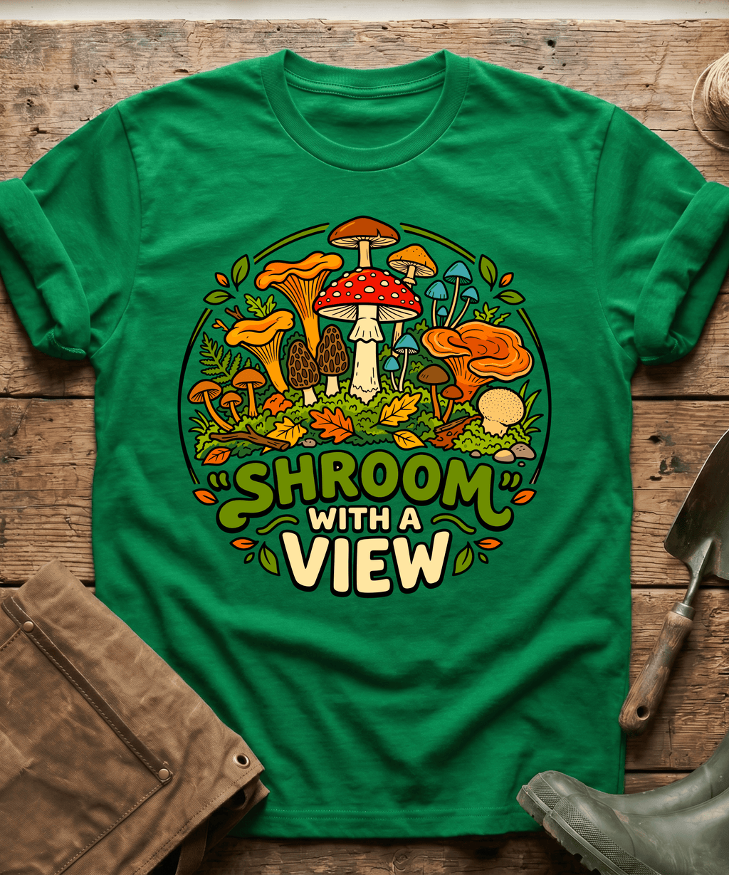 Shroom With A View Wild Mushrooms T-Shirt