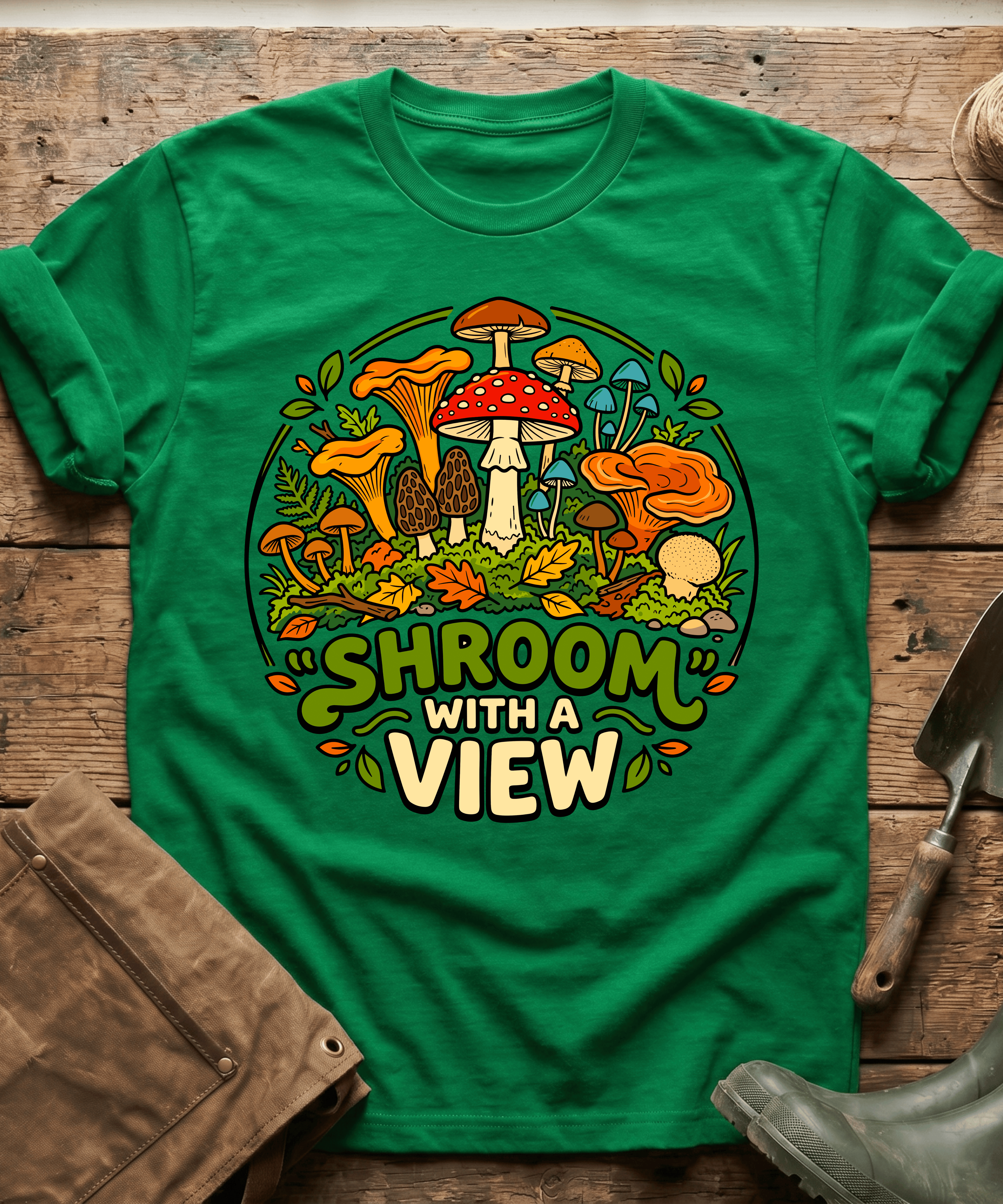 Shroom With A View Wild Mushrooms T-Shirt