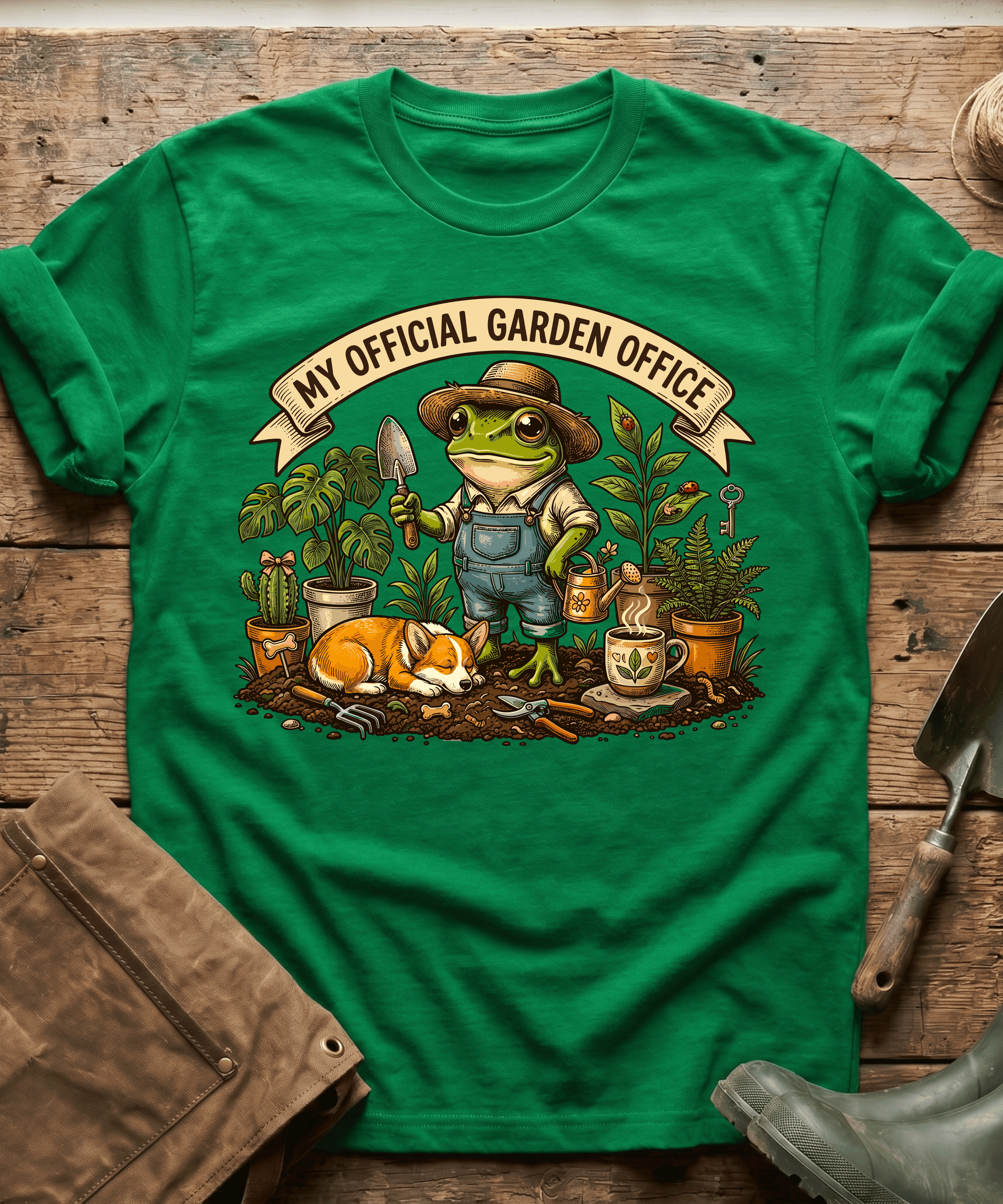 My Official Garden Office Frog Corgi T-Shirt