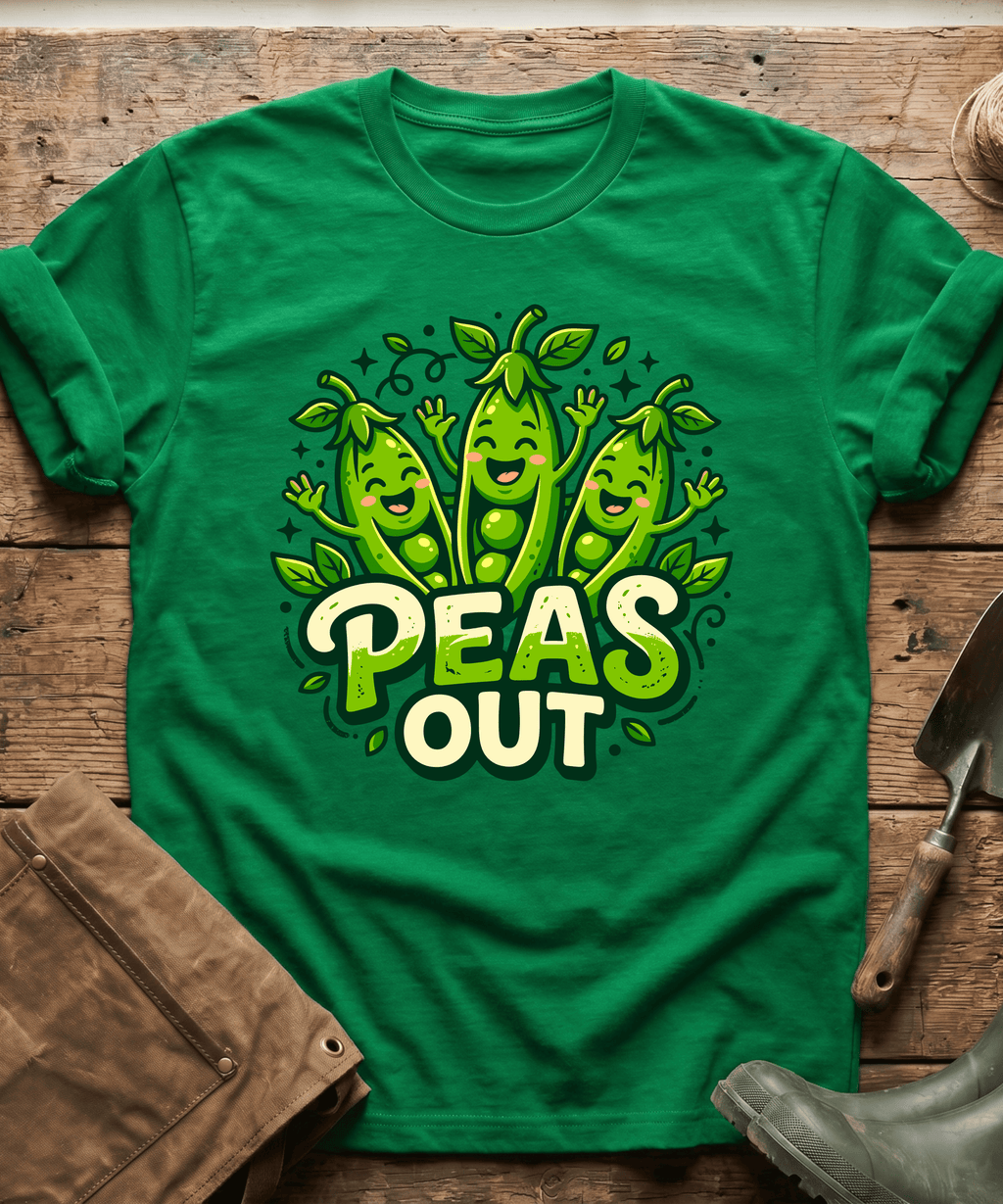 Cute Peas Out Funny Gardening T-Shirt