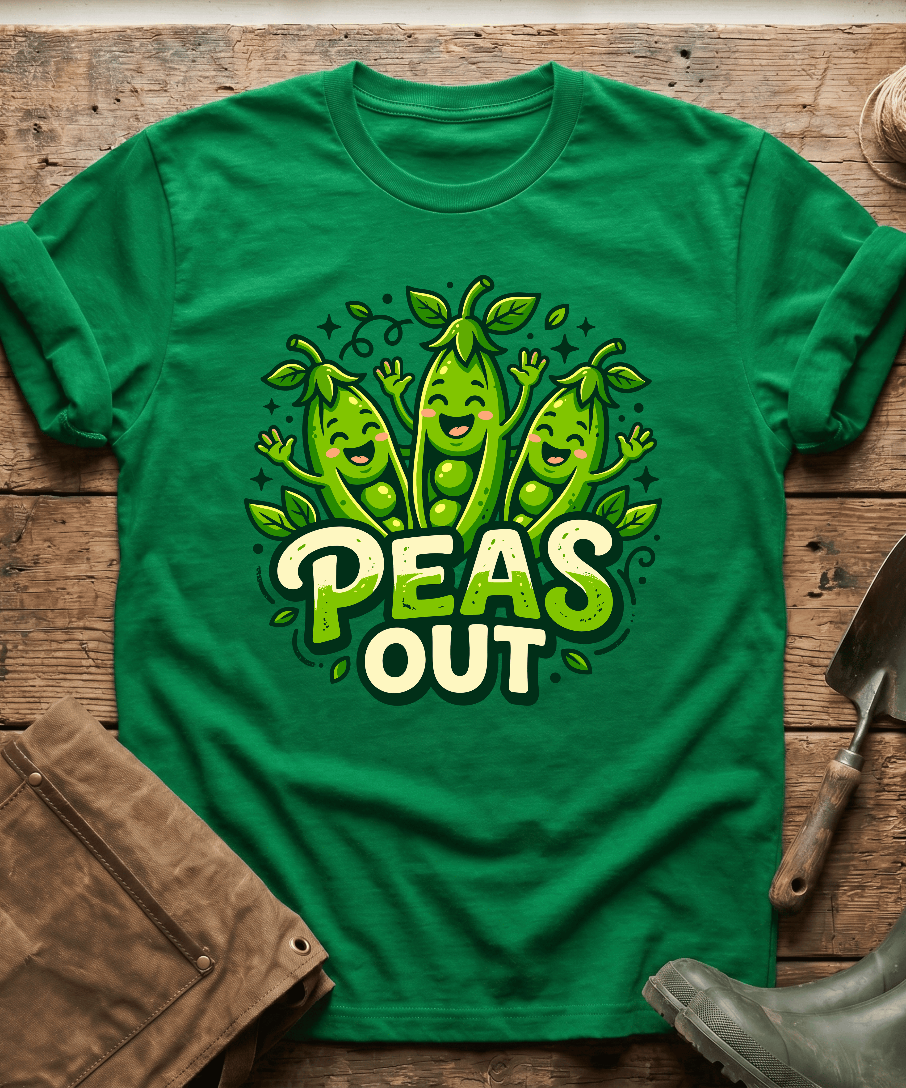 Cute Peas Out Funny Gardening T-Shirt