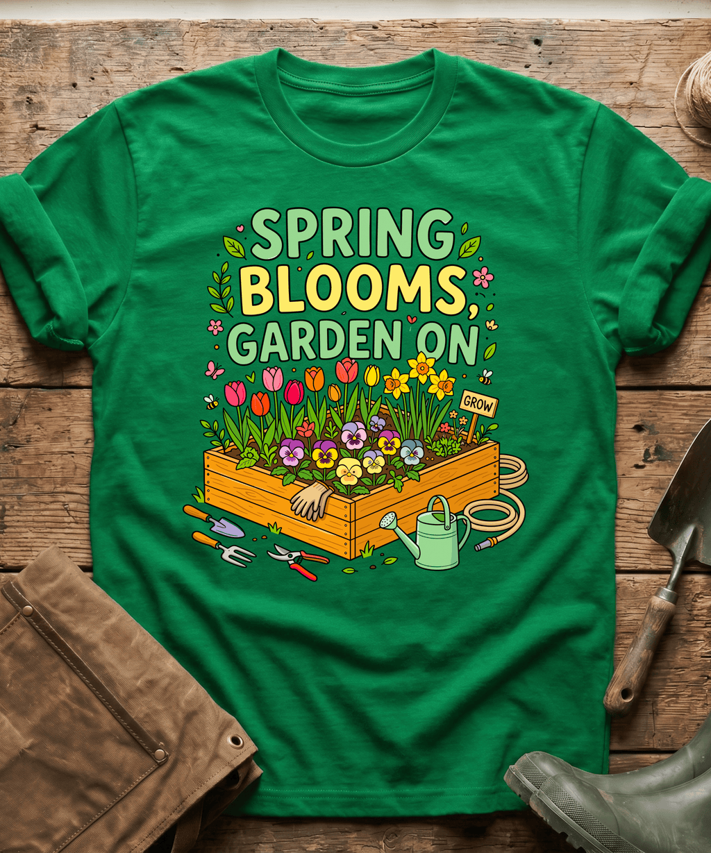 Spring Blooms Garden On T-Shirt