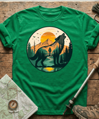 Mountain Hiker Howling Wolf Badge T-Shirt