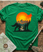 Wilderness Howling Wolf Sunset T-Shirt