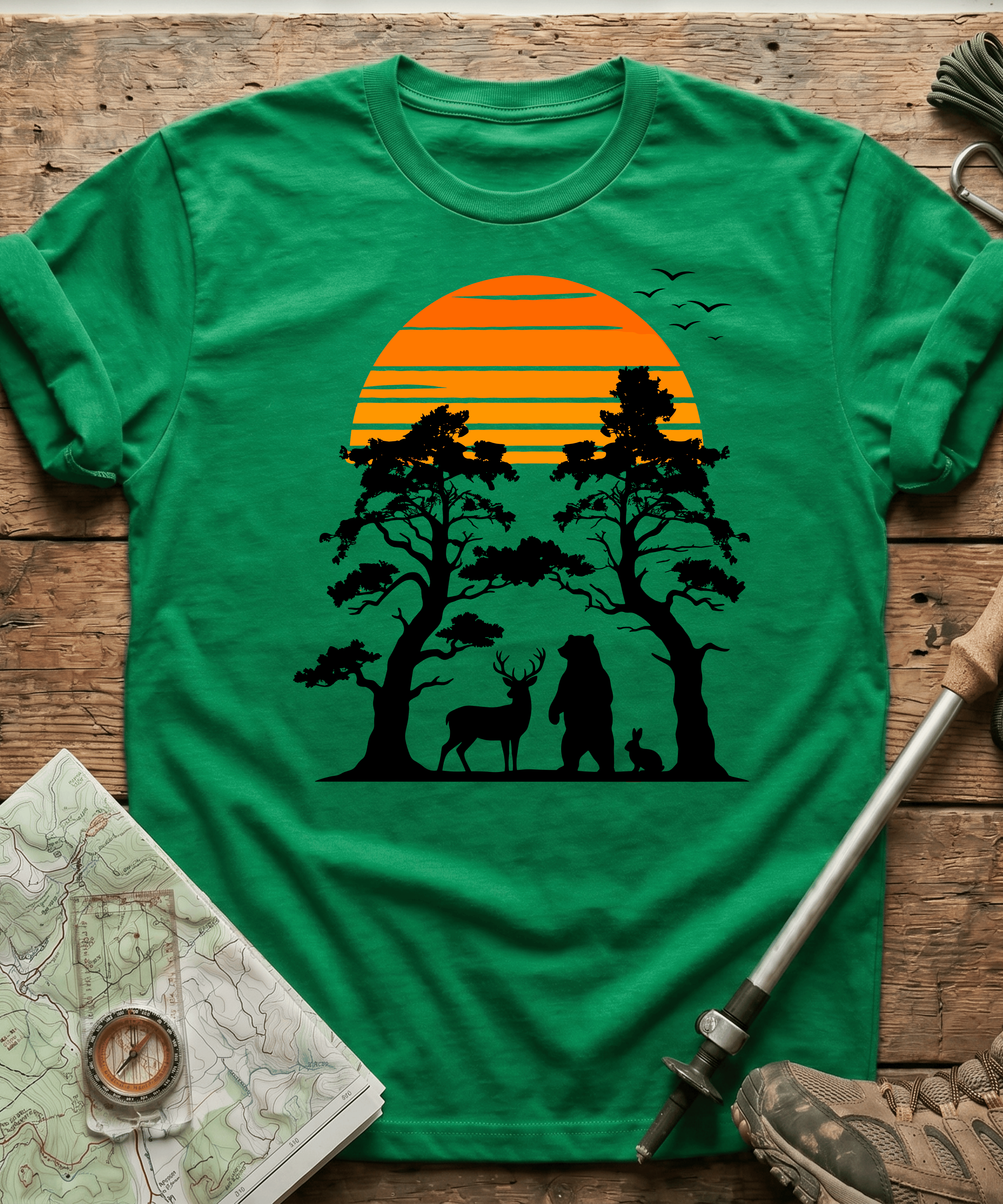 Retro Forest Sunset T-Shirt