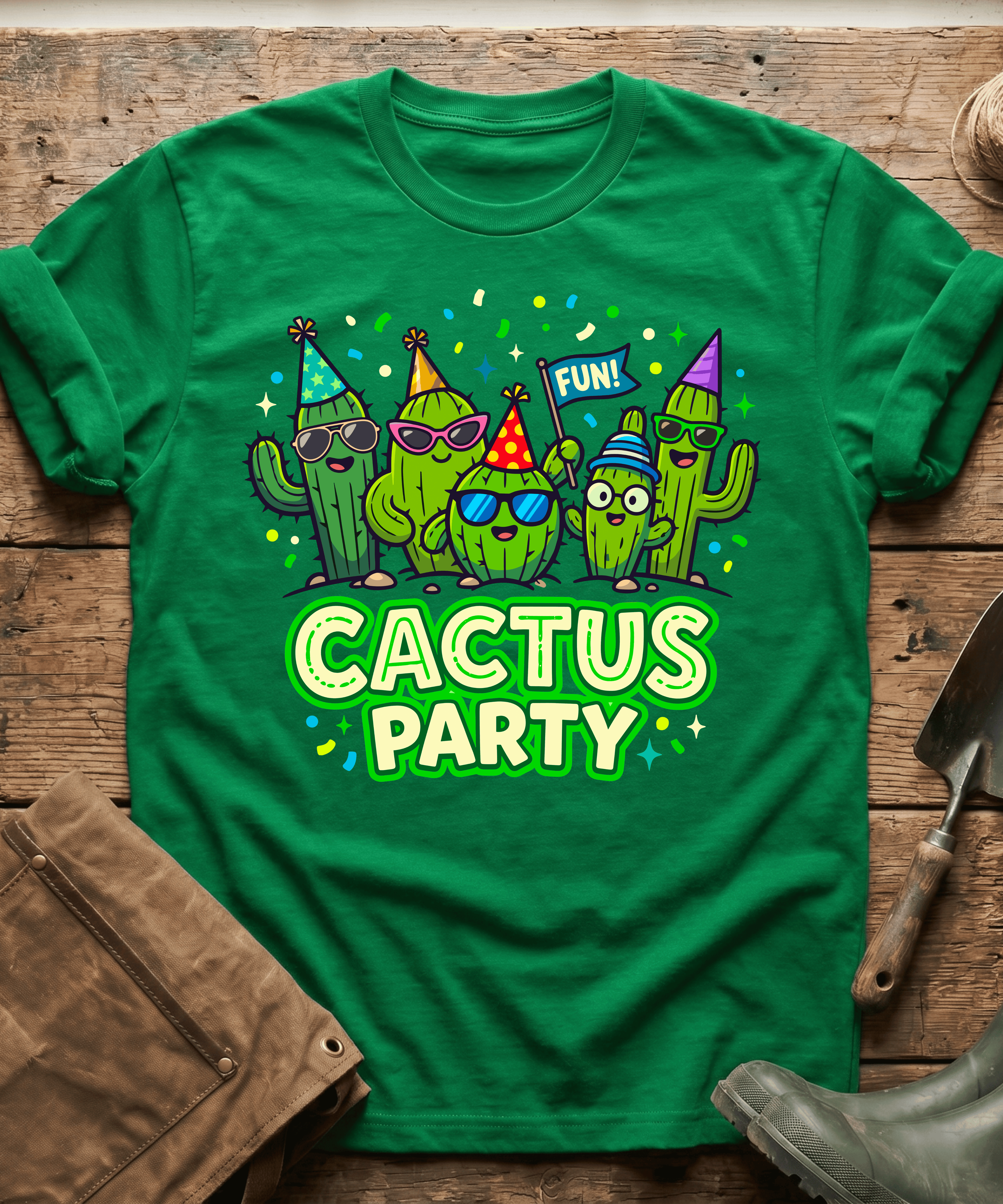 Funny Cactus Party Gardening T-Shirt