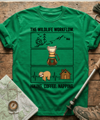 The Wildlife Workflow Hiking Coffee Napping T-shirt