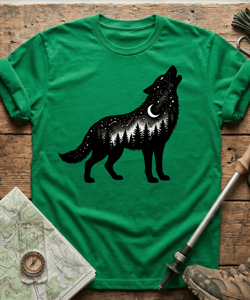 Starry Night Constellation Wolf T-Shirt