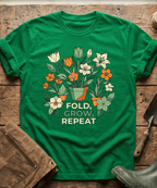 Origami Fold Grow Repeat Flowers T-Shirt