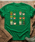 Botanical Houseplants Succulent Shelves T-Shirt