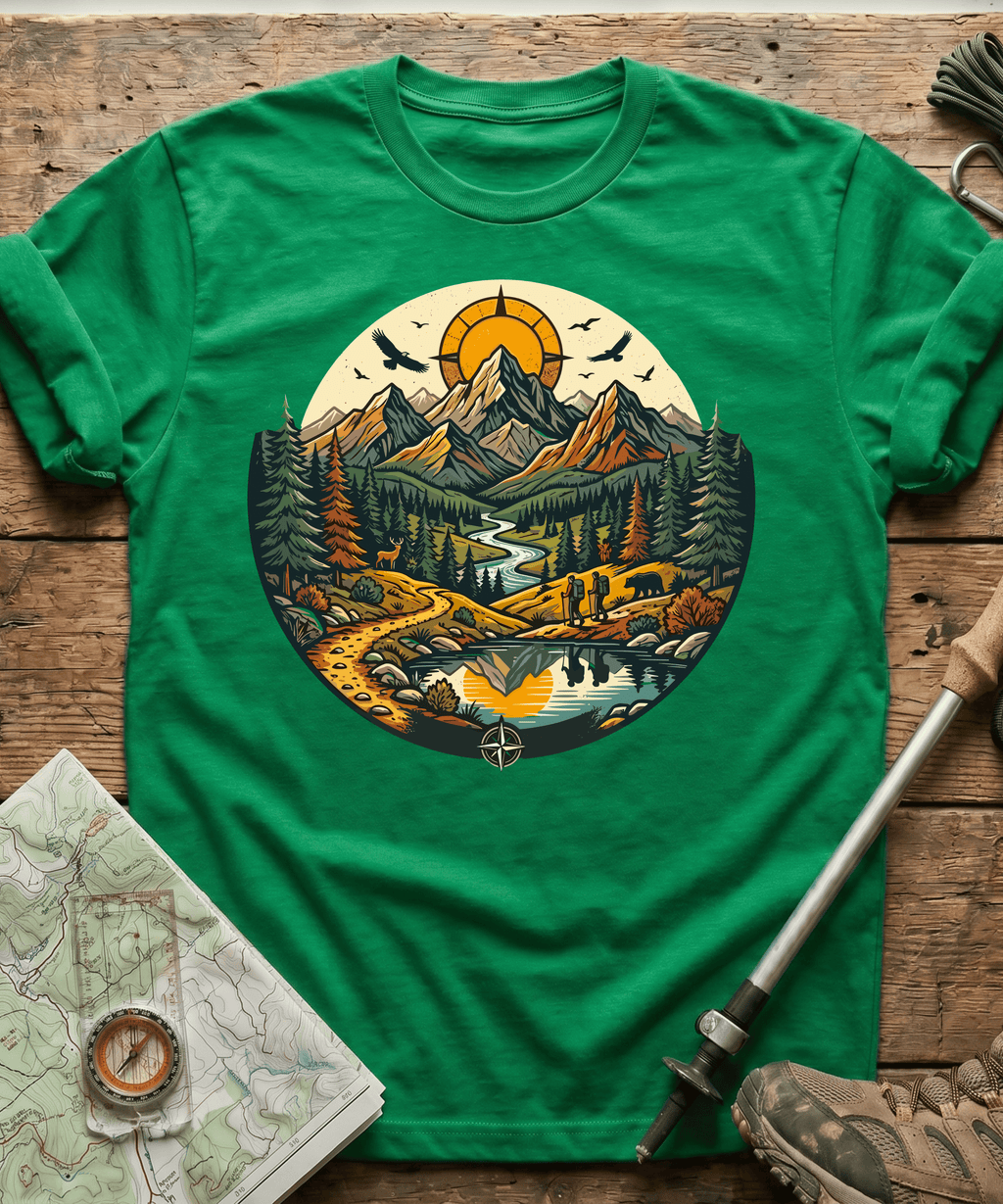 Wilderness Hiking Compass Trails T-Shirt