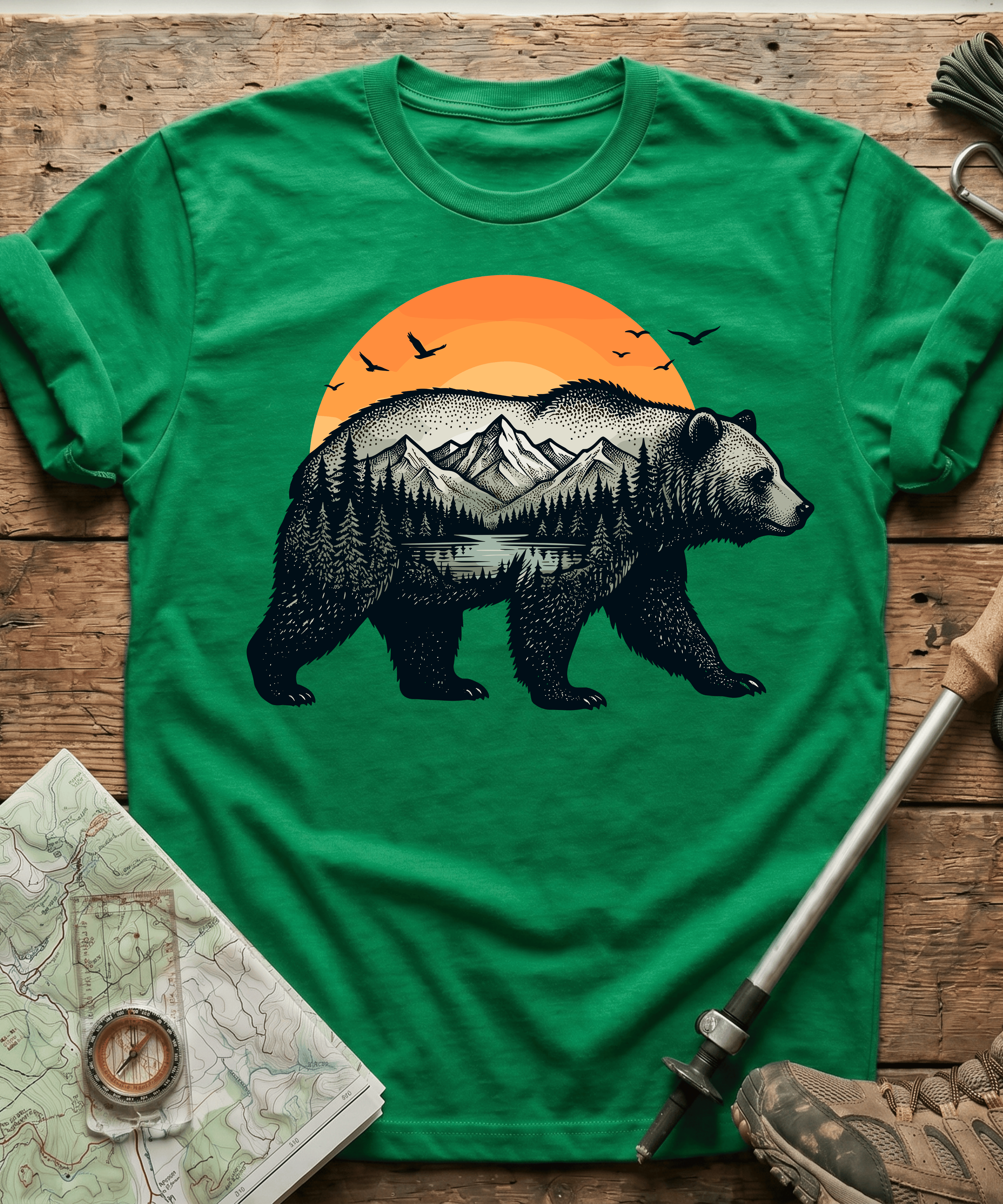 Retro Wilderness Bear T-Shirt