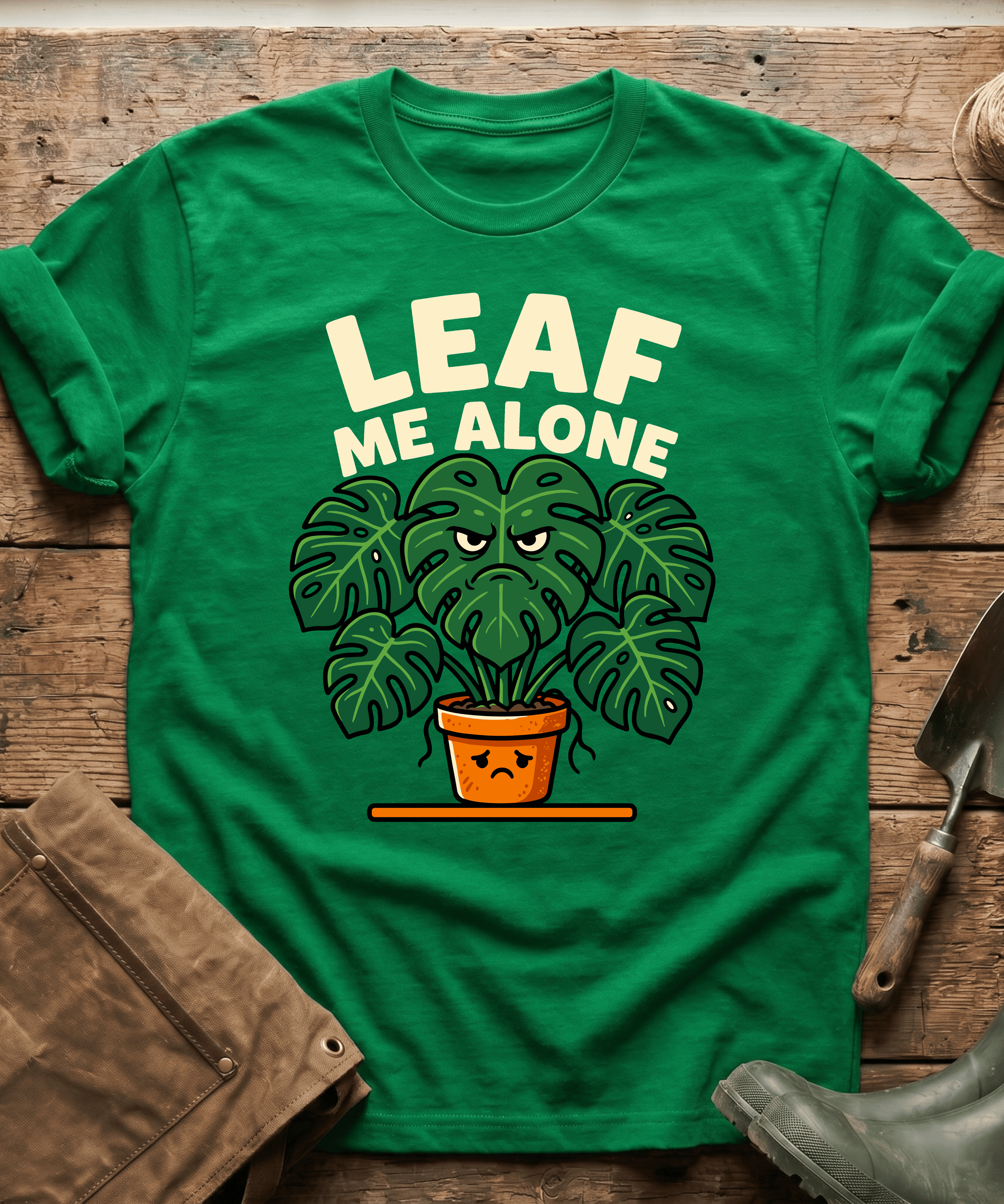 Funny Leaf Me Alone Monstera Plant T-Shirt