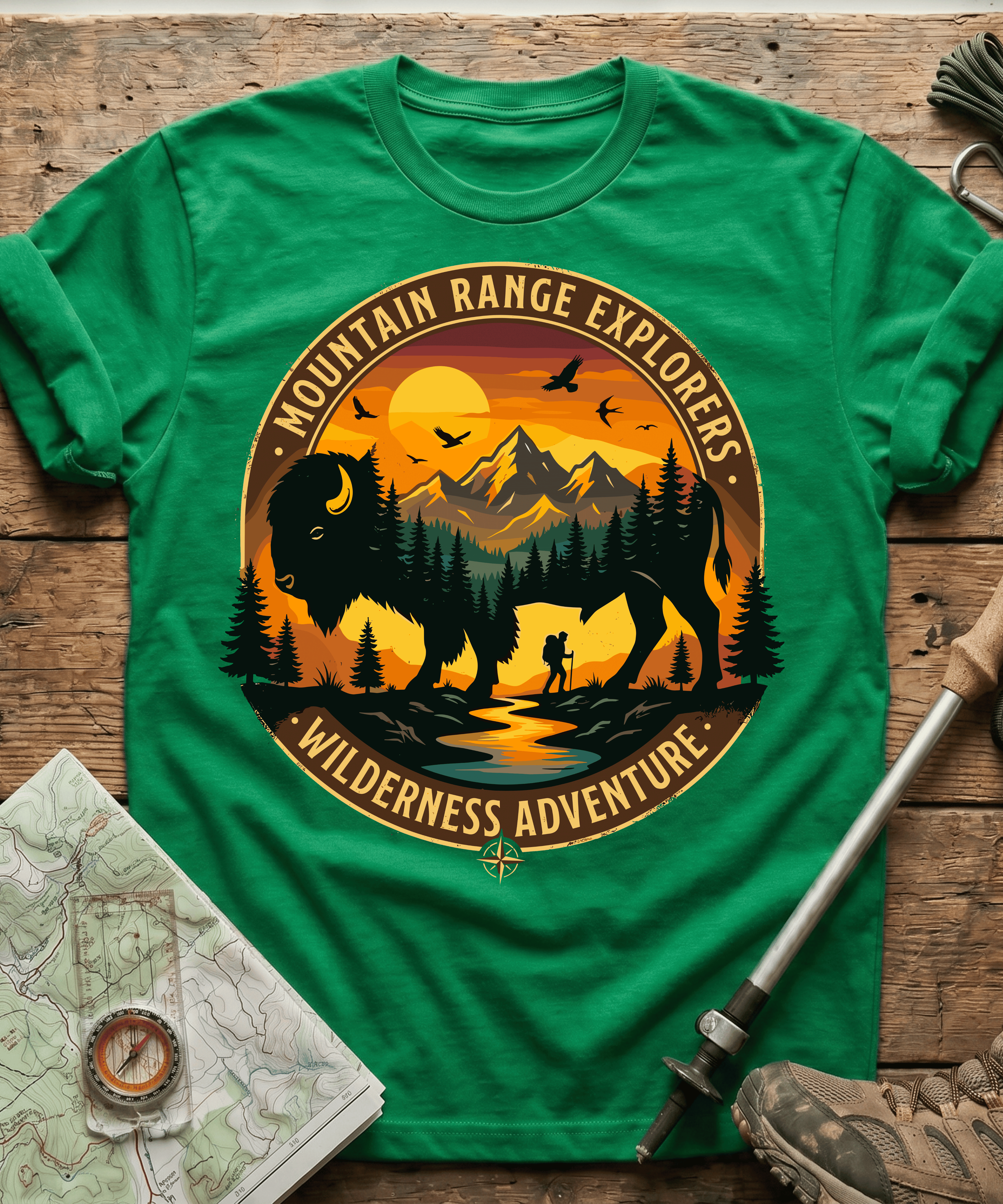 Mountain Range Explorers Wilderness Adventure T-shirt