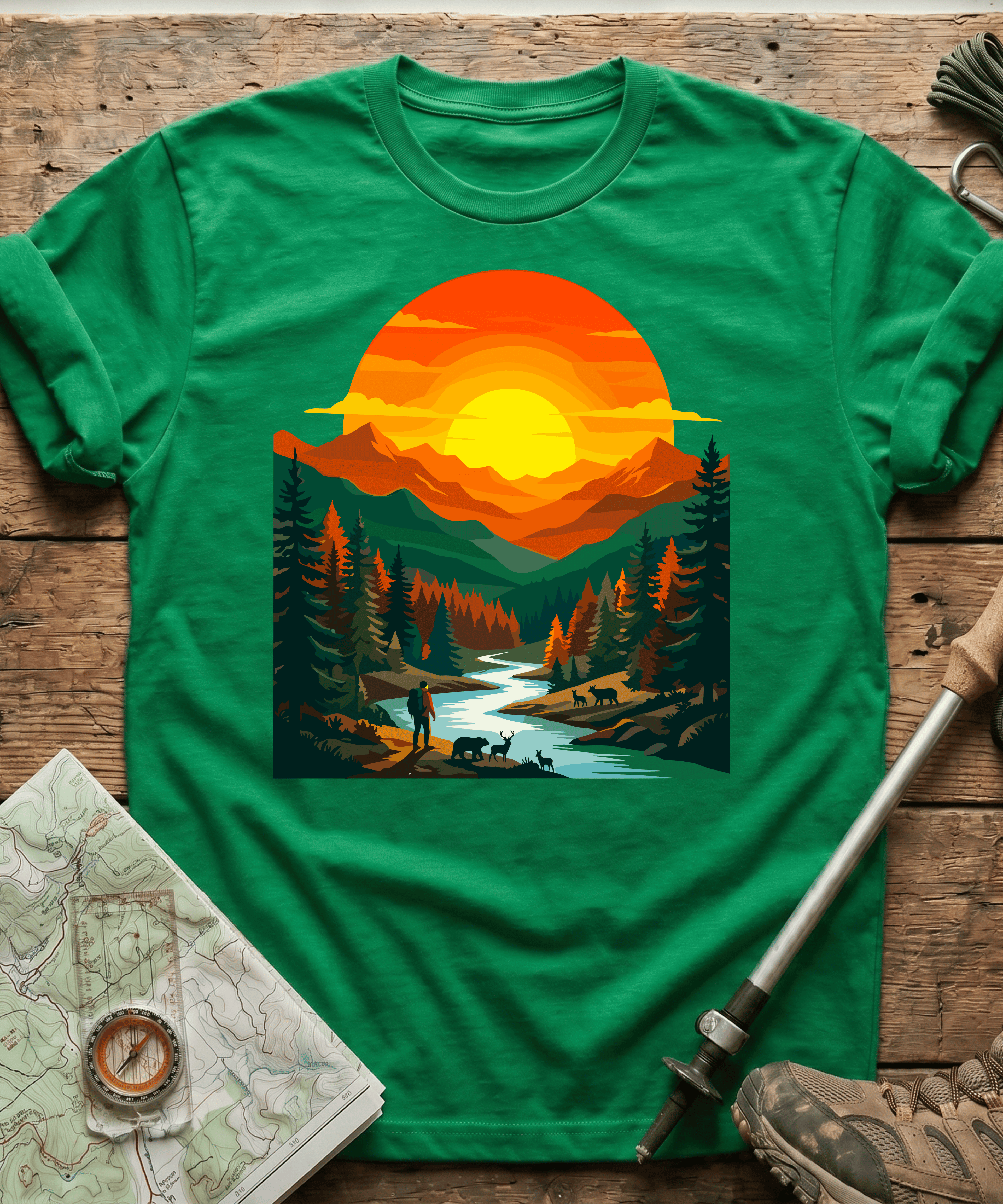 Scenic Wilderness Explorer Sunset T-Shirt