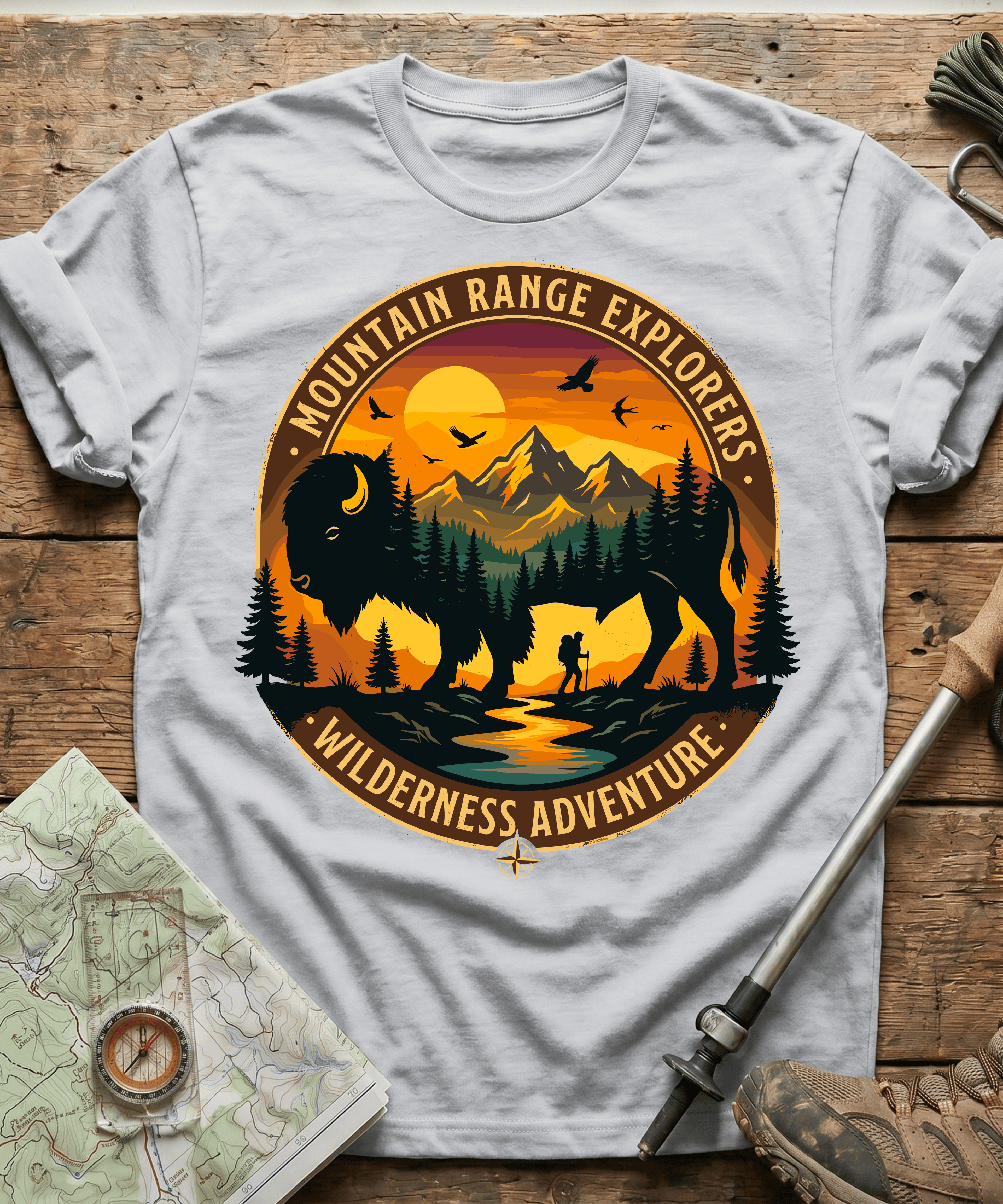 Mountain Range Explorers Wilderness Adventure T-shirt