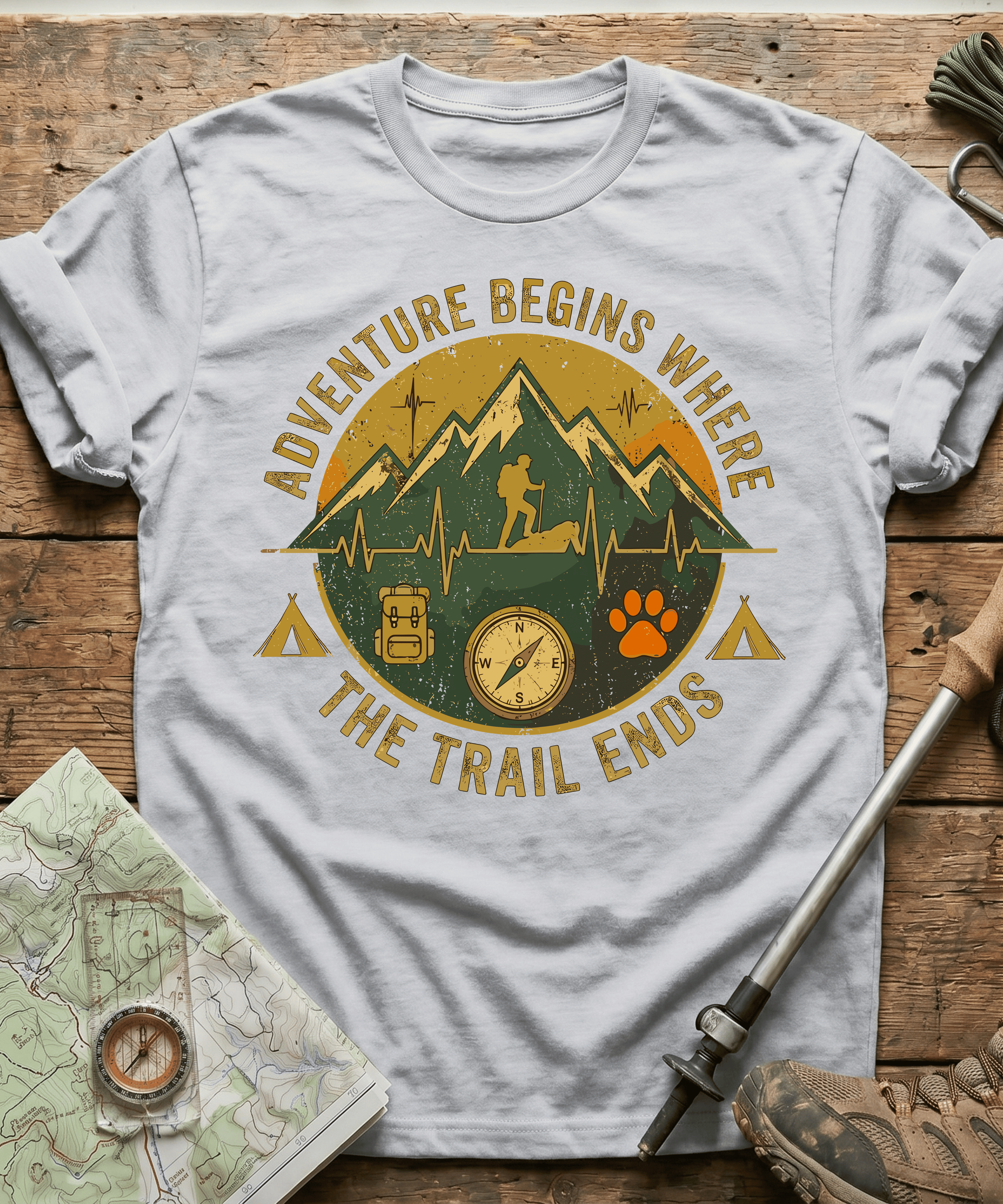 Adventure Begins Where The Trail Ends T-shirt