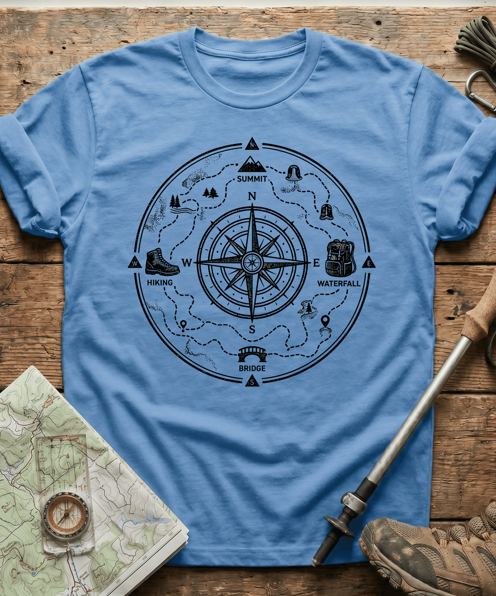 Explorer Compass Blueprint T-Shirt