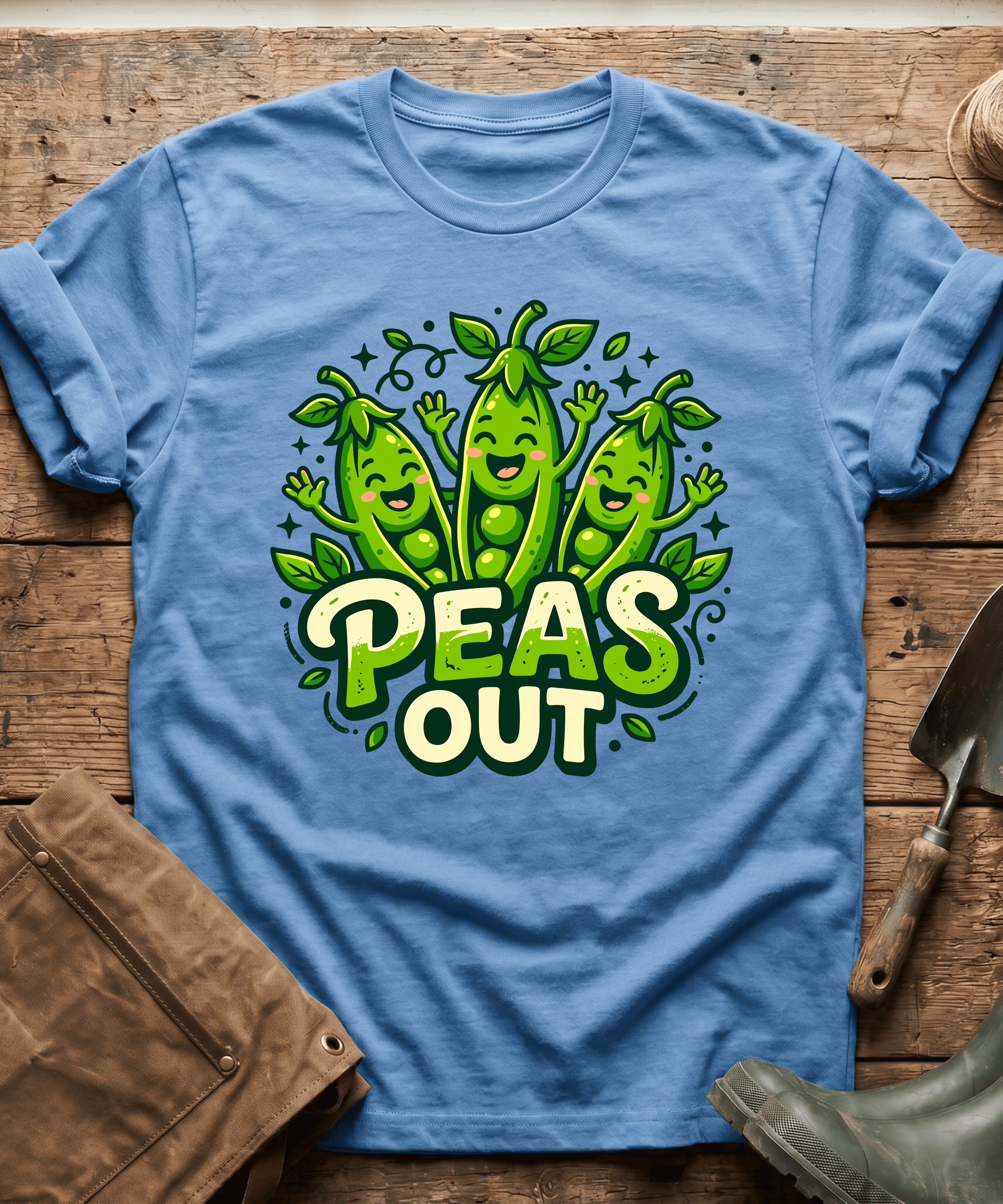 Cute Peas Out Funny Gardening T-Shirt