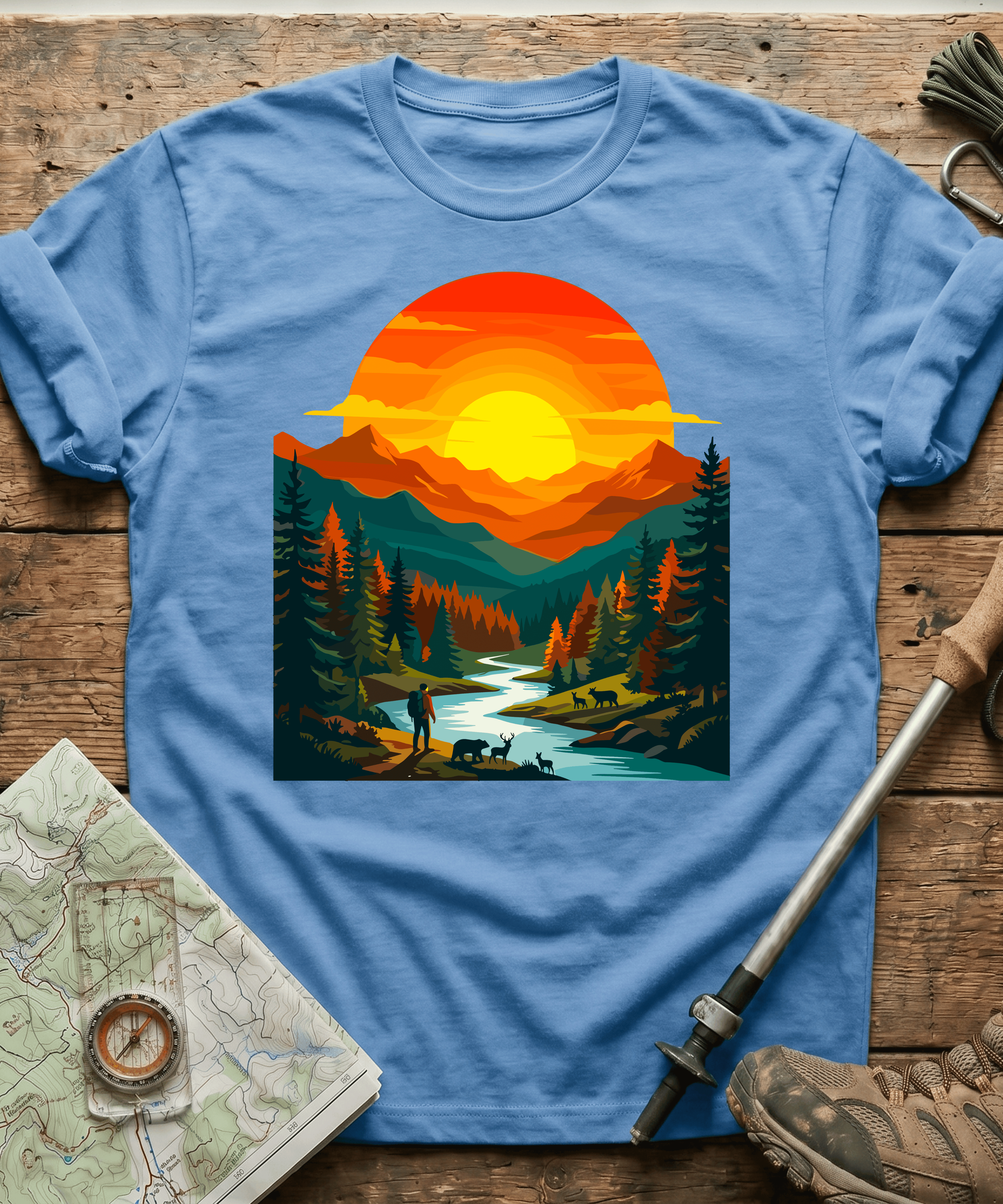 Scenic Wilderness Explorer Sunset T-Shirt