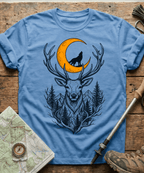Mystic Night Wolf Moon Stag T-Shirt