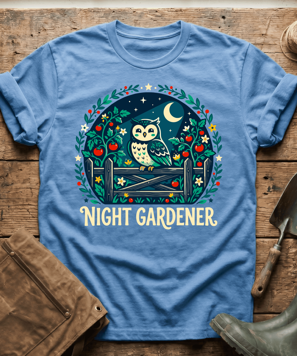 Cute Night Gardener Owl Tomato Patch T-Shirt