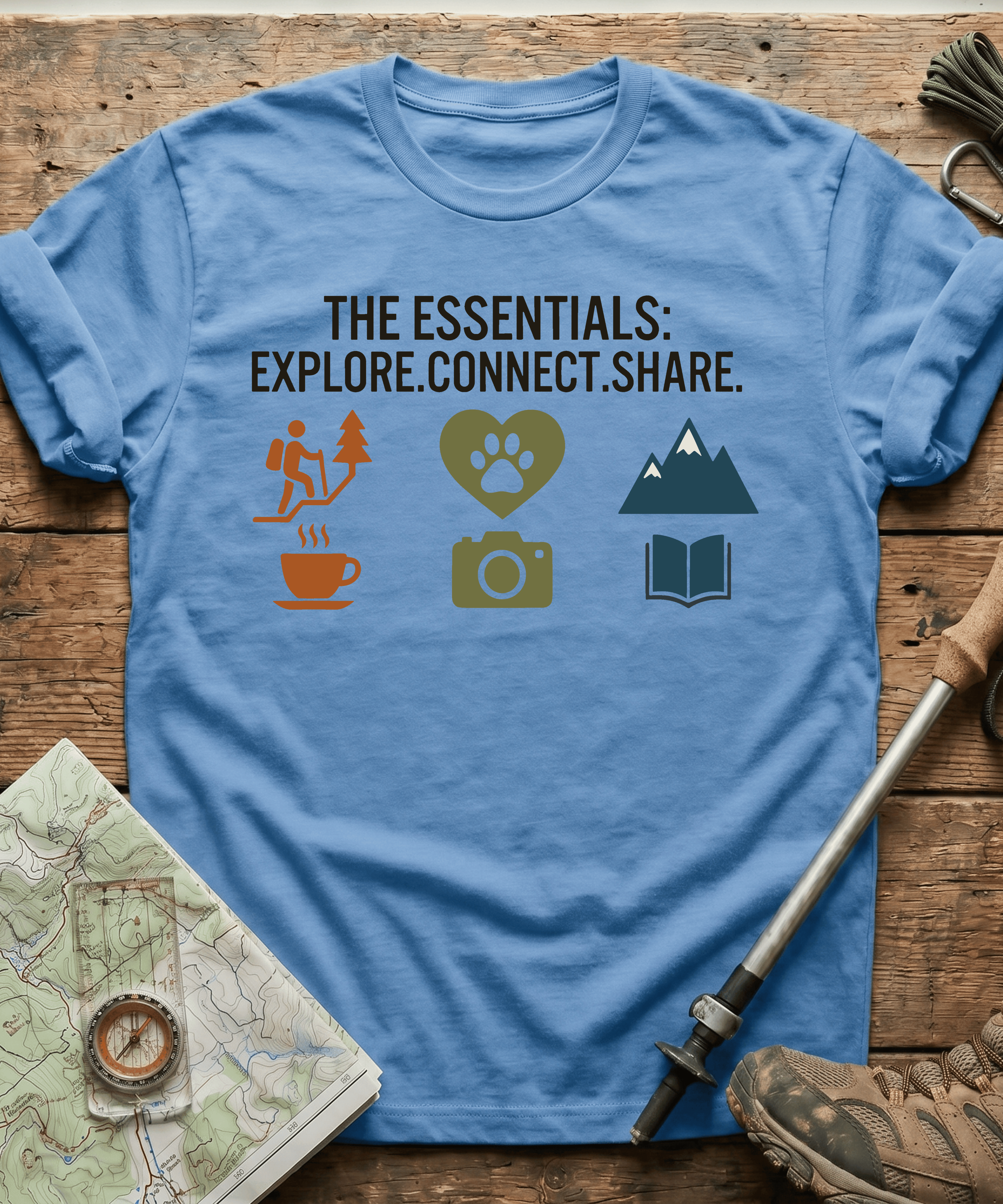 The Essentials: Explore Connect Share T-shirt