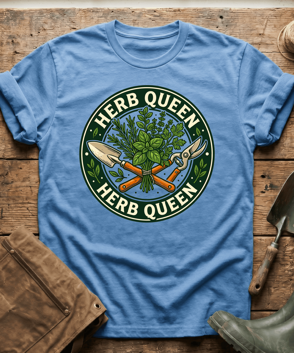 Retro Herb Queen Gardening T-Shirt