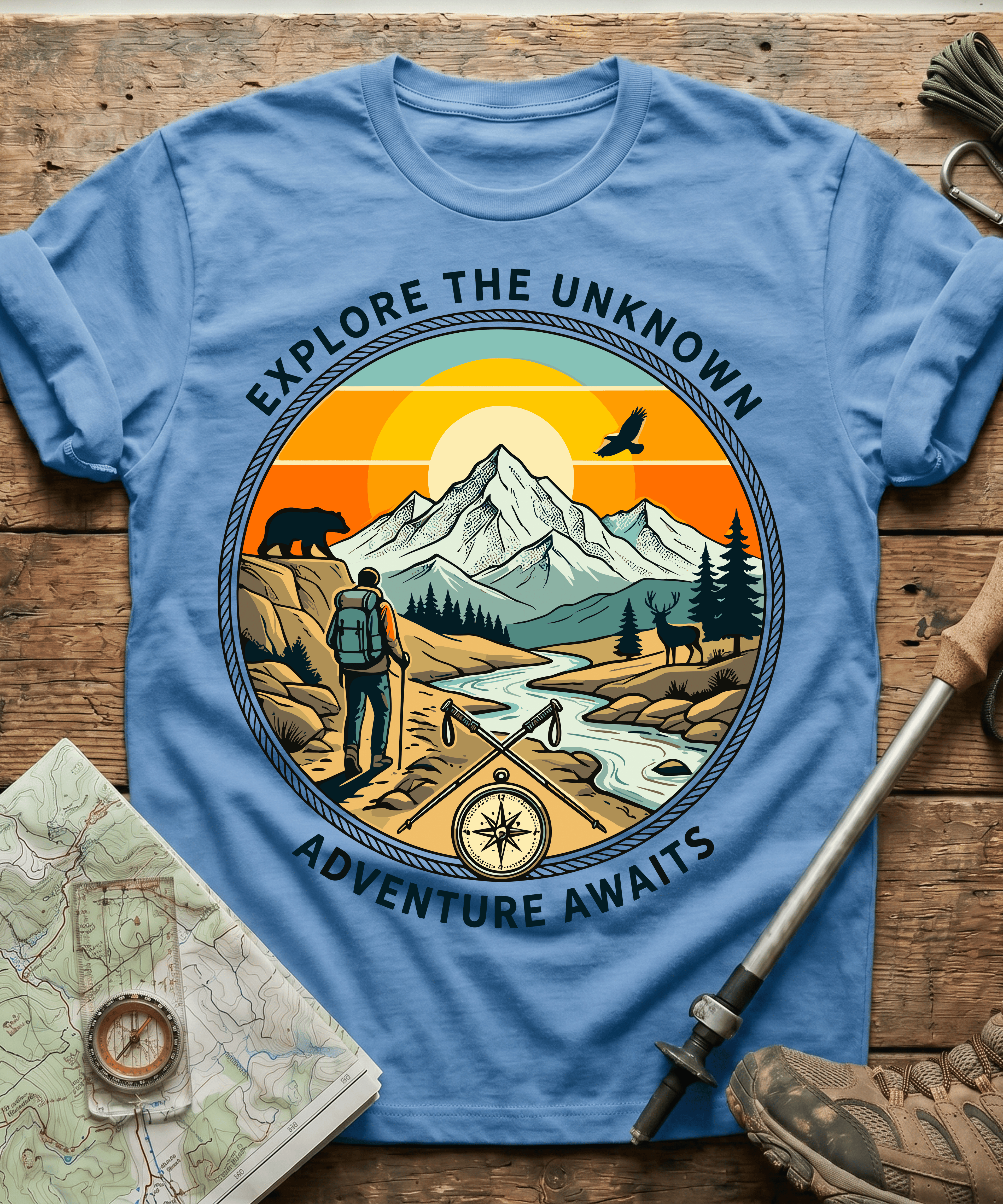 Explore The Unknown Adventure Awaits T-shirt