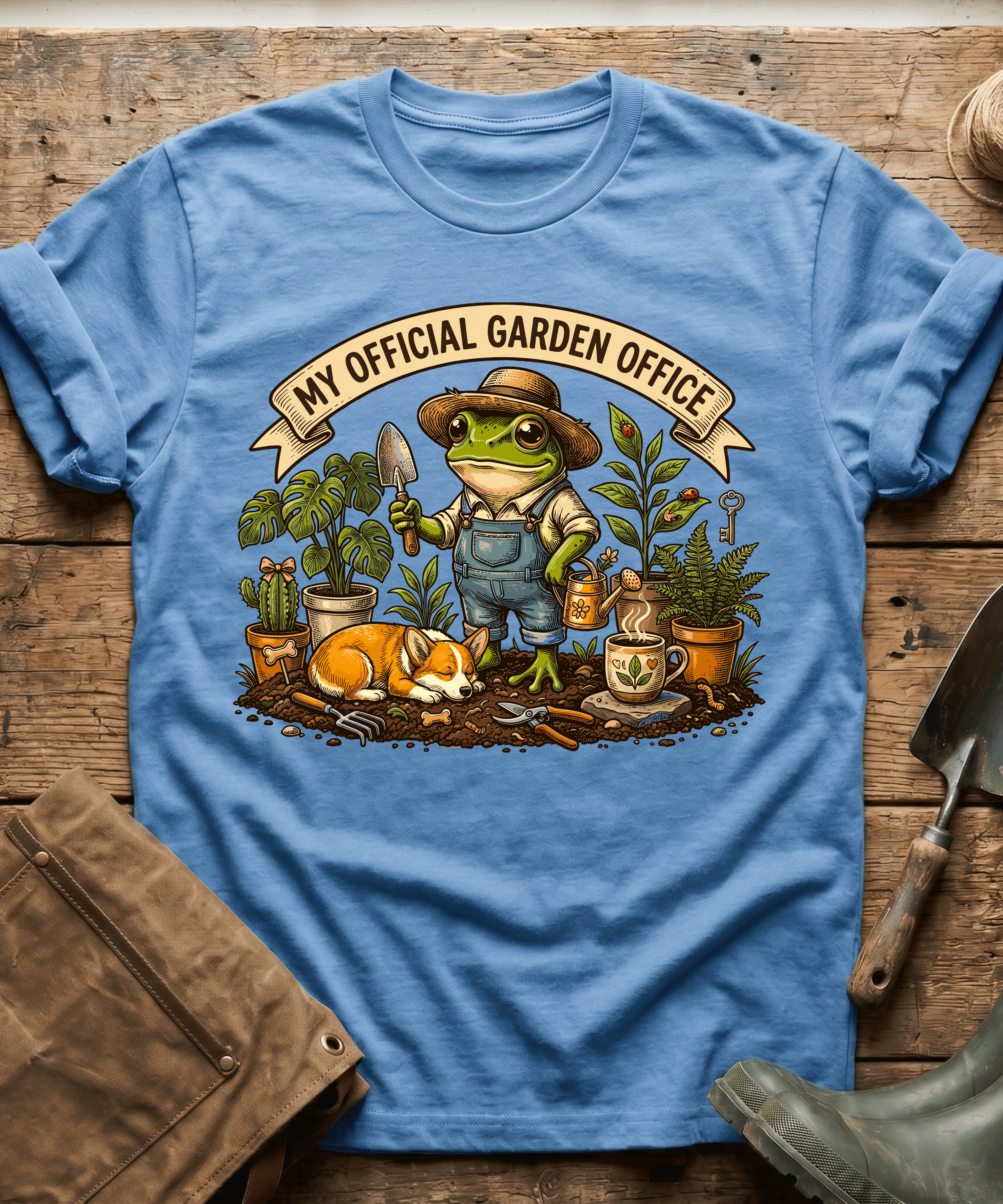 My Official Garden Office Frog Corgi T-Shirt