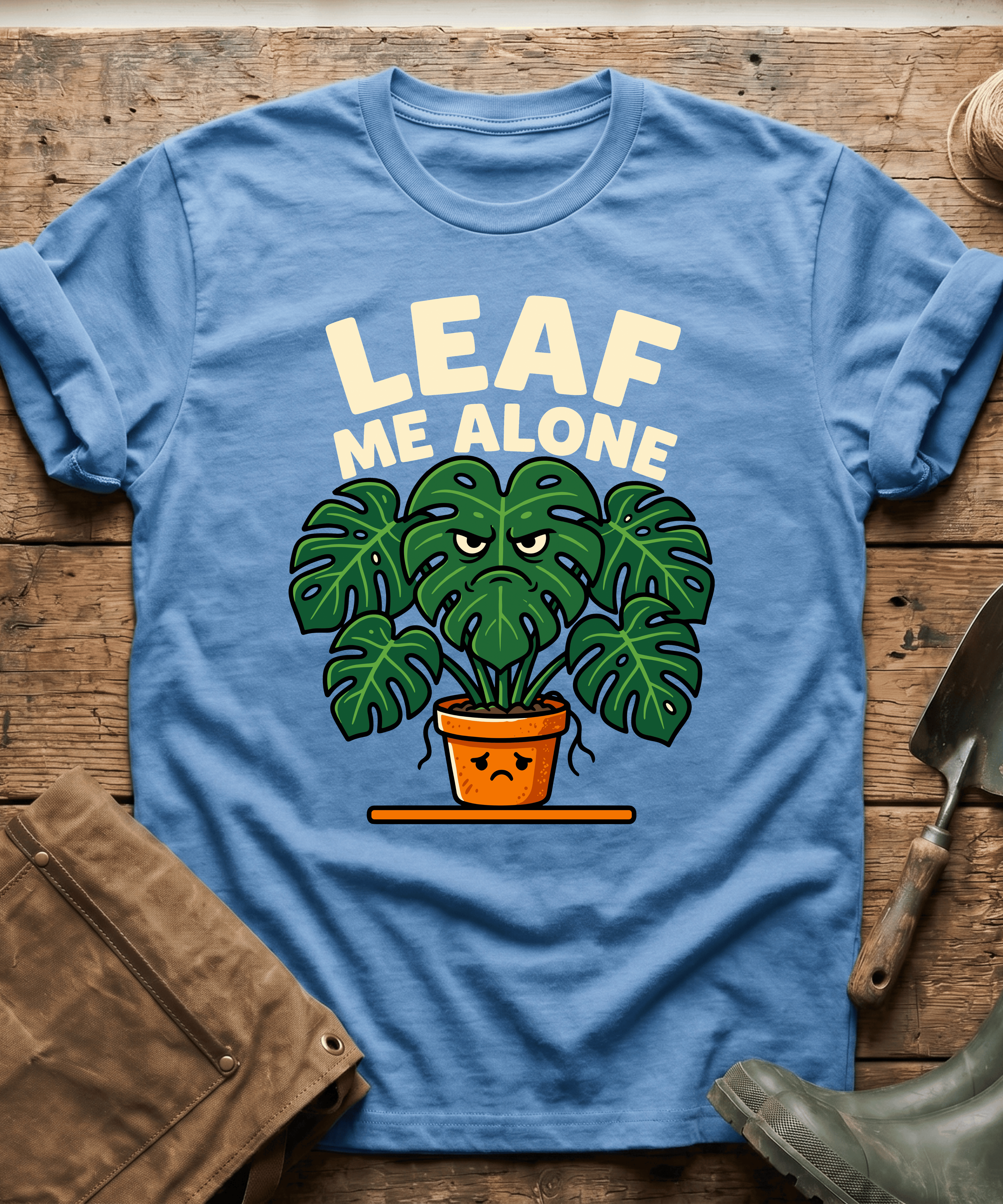 Funny Leaf Me Alone Monstera Plant T-Shirt