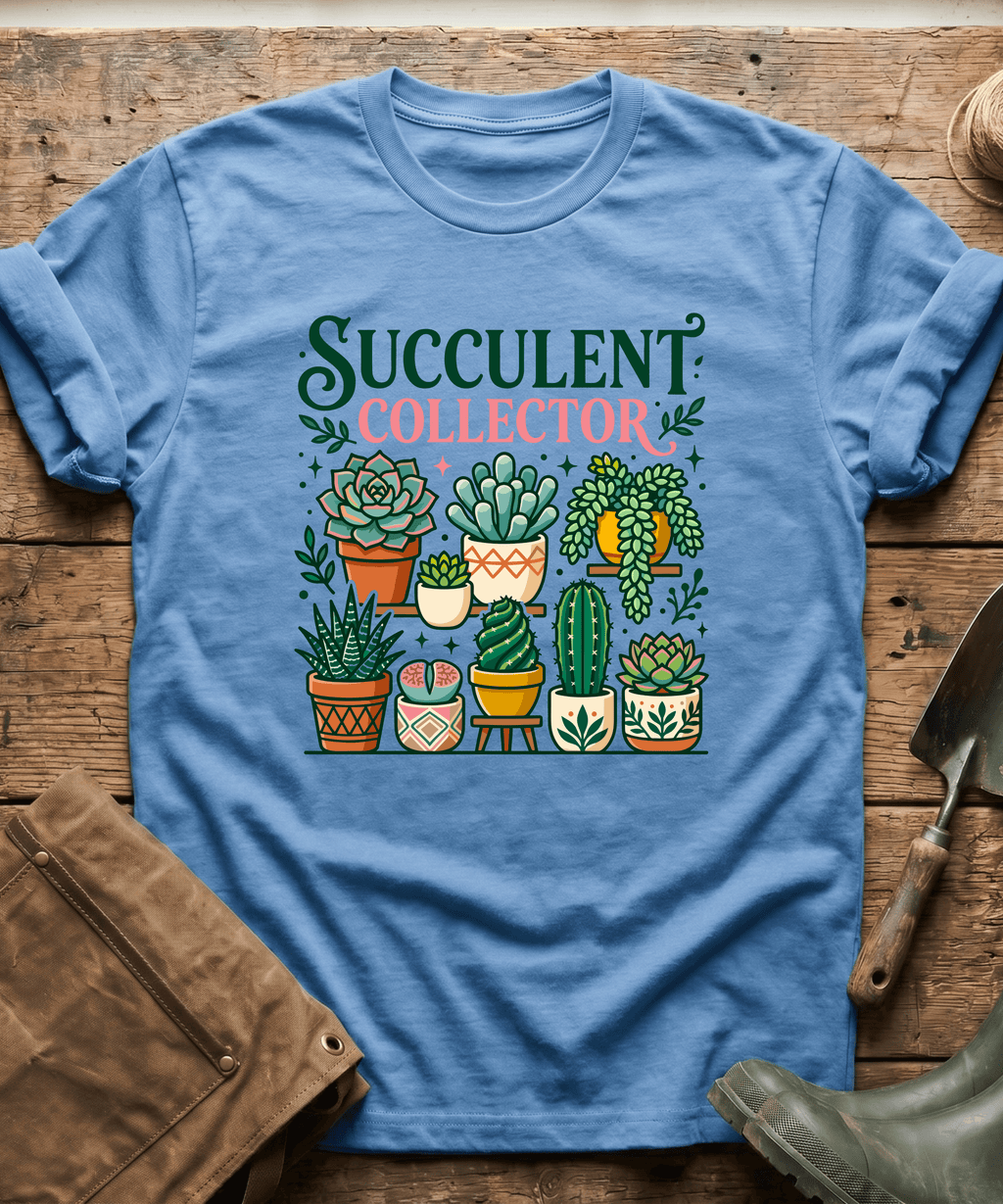 Botanical Succulent Collector Display T-Shirt